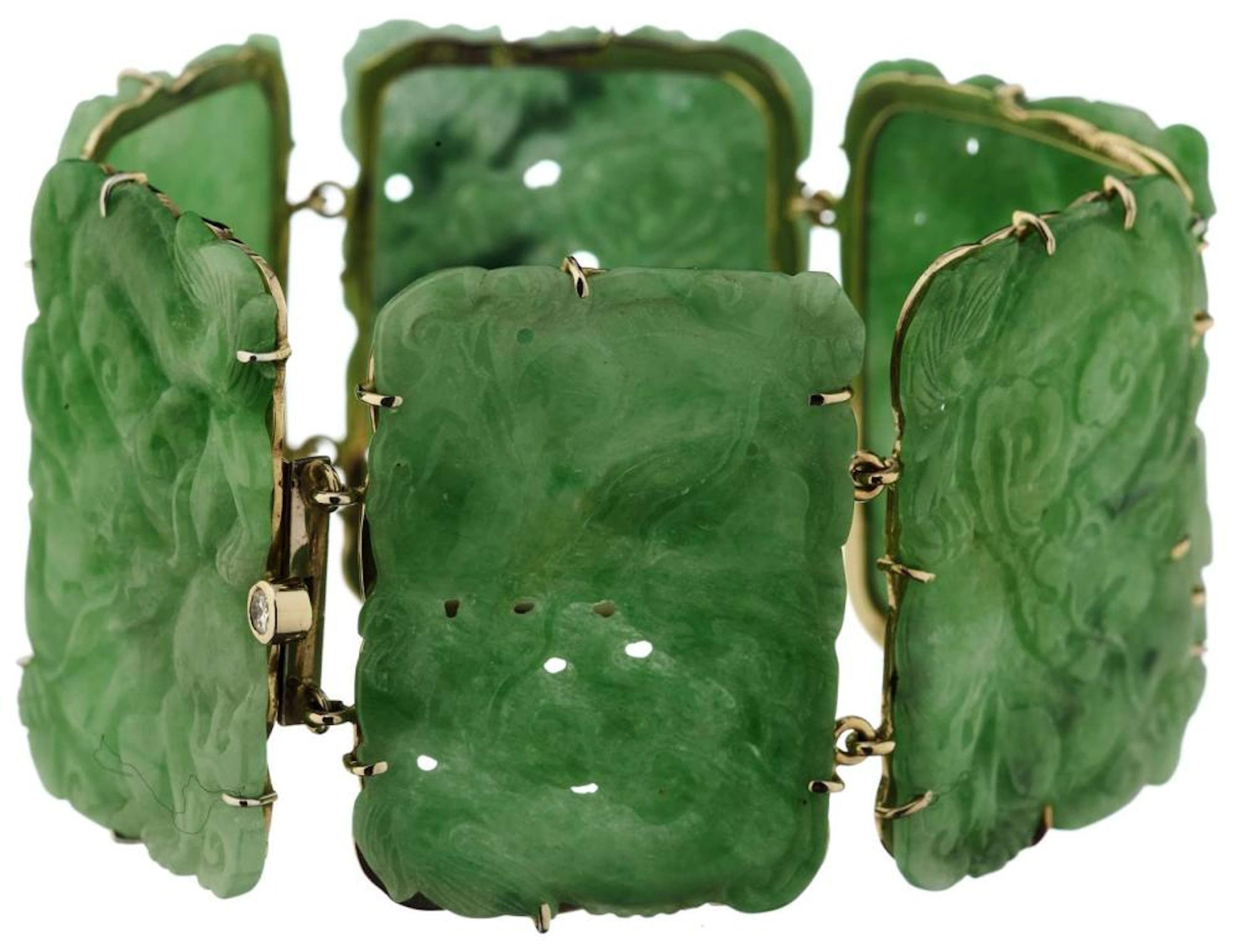 Jade-Diamant-Armband
