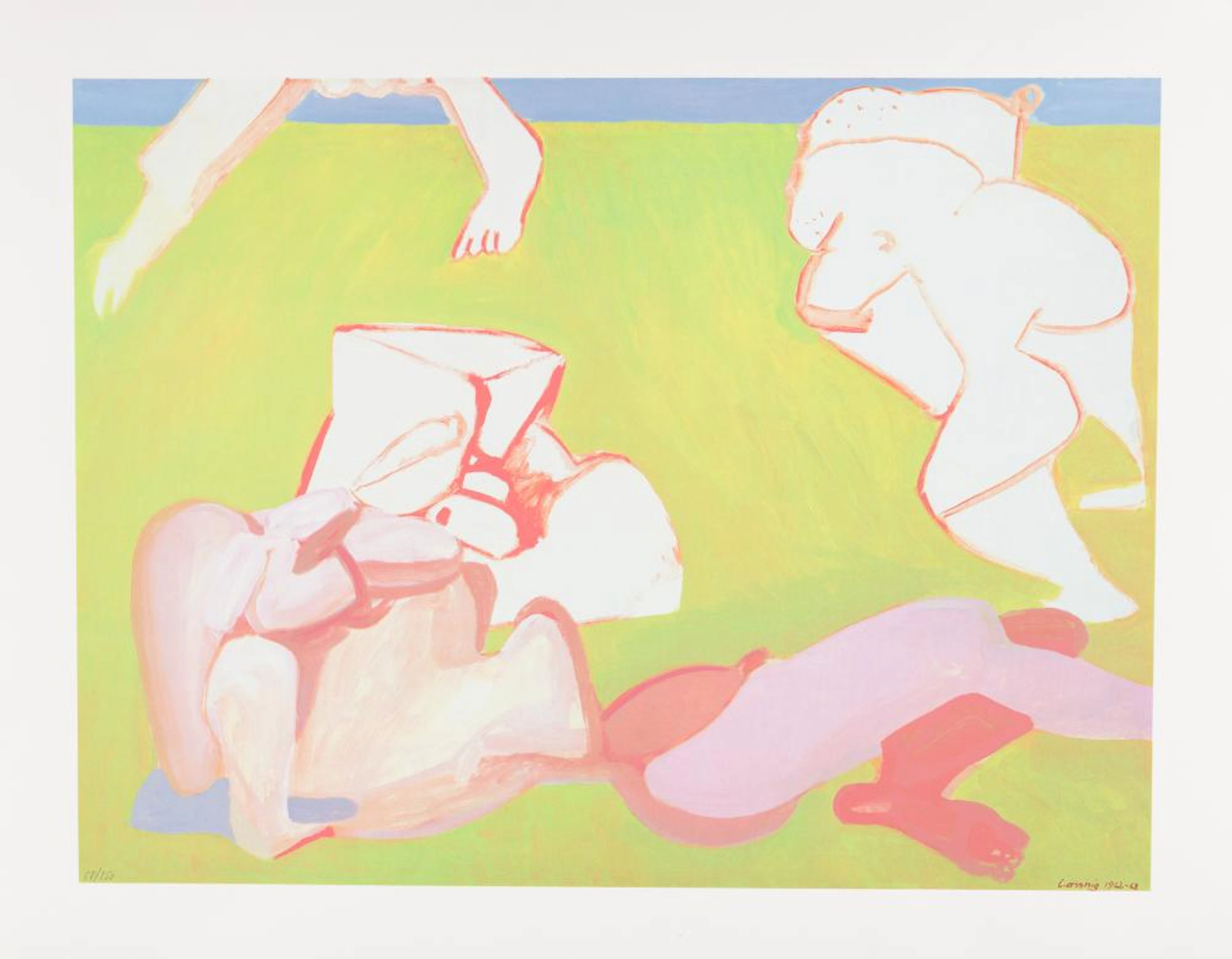 Three figures, 2005; after the painting of the same title from 1962/63