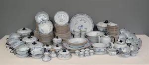 Porland Frilly Porseleinen Servies 18-Delig Wit&Goud - Elegant Tafelservies Voor 6 Personen