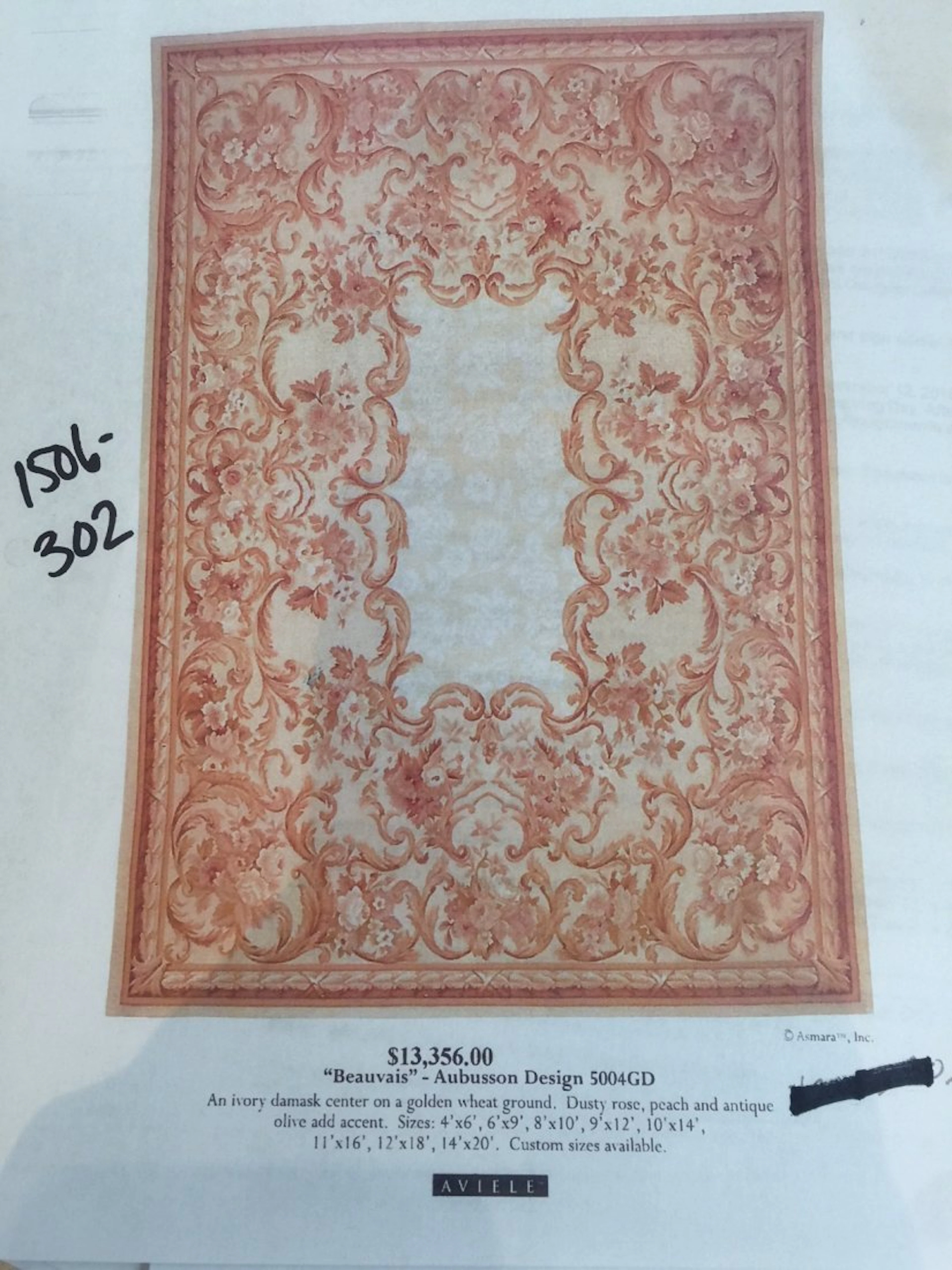 A 'beauvais' aubusson design carpet