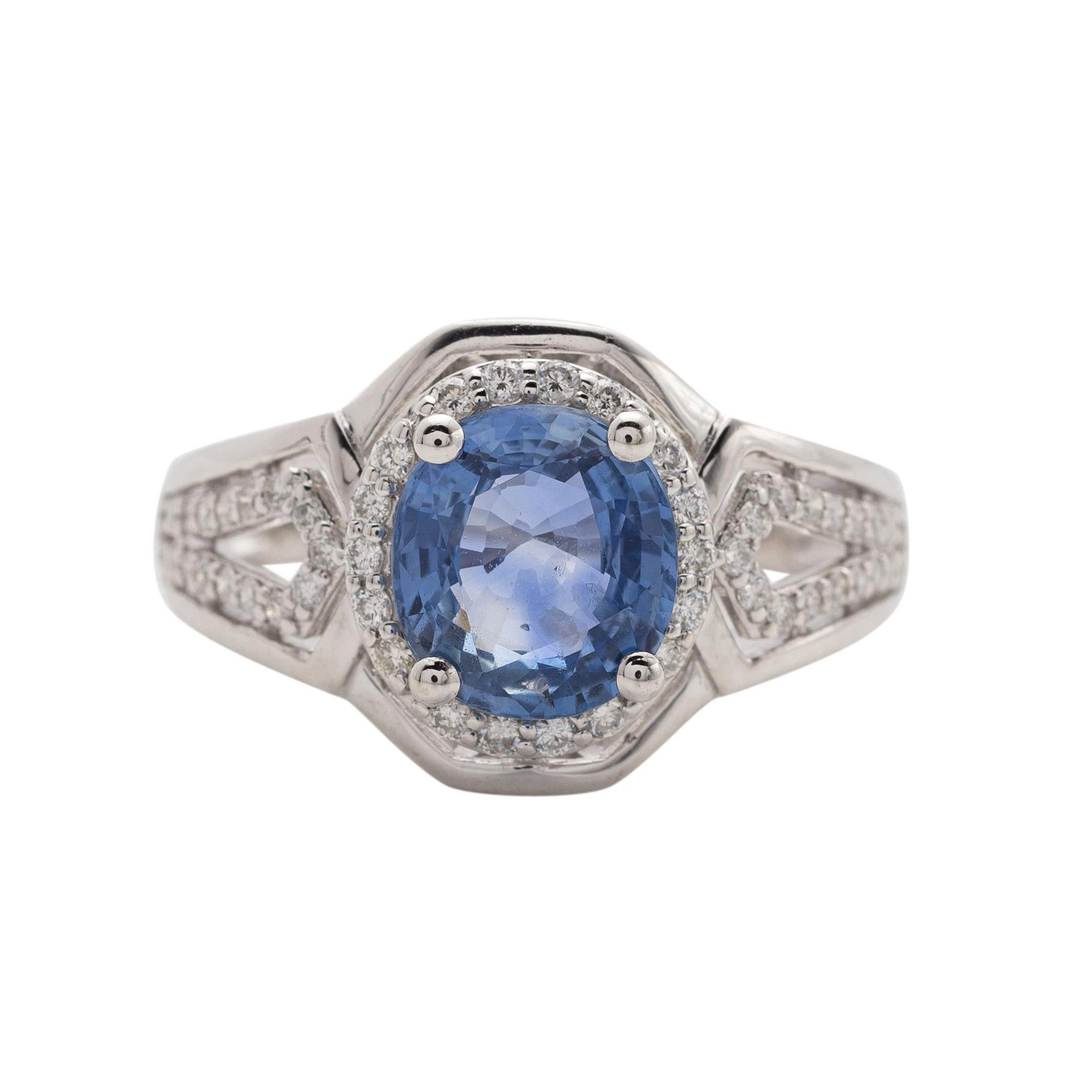 Sapphire and Diamond Ring