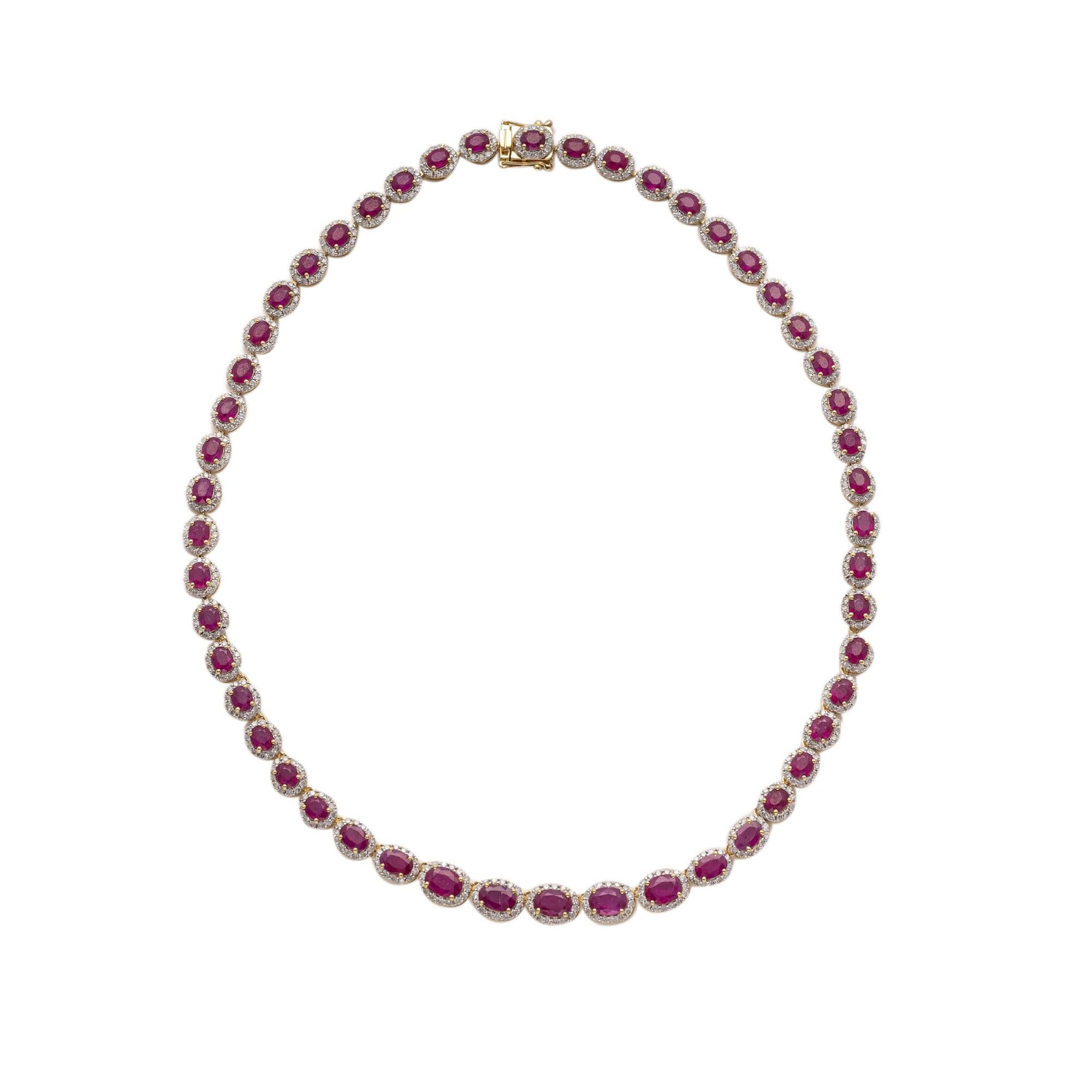 Ruby and Diamond Necklace