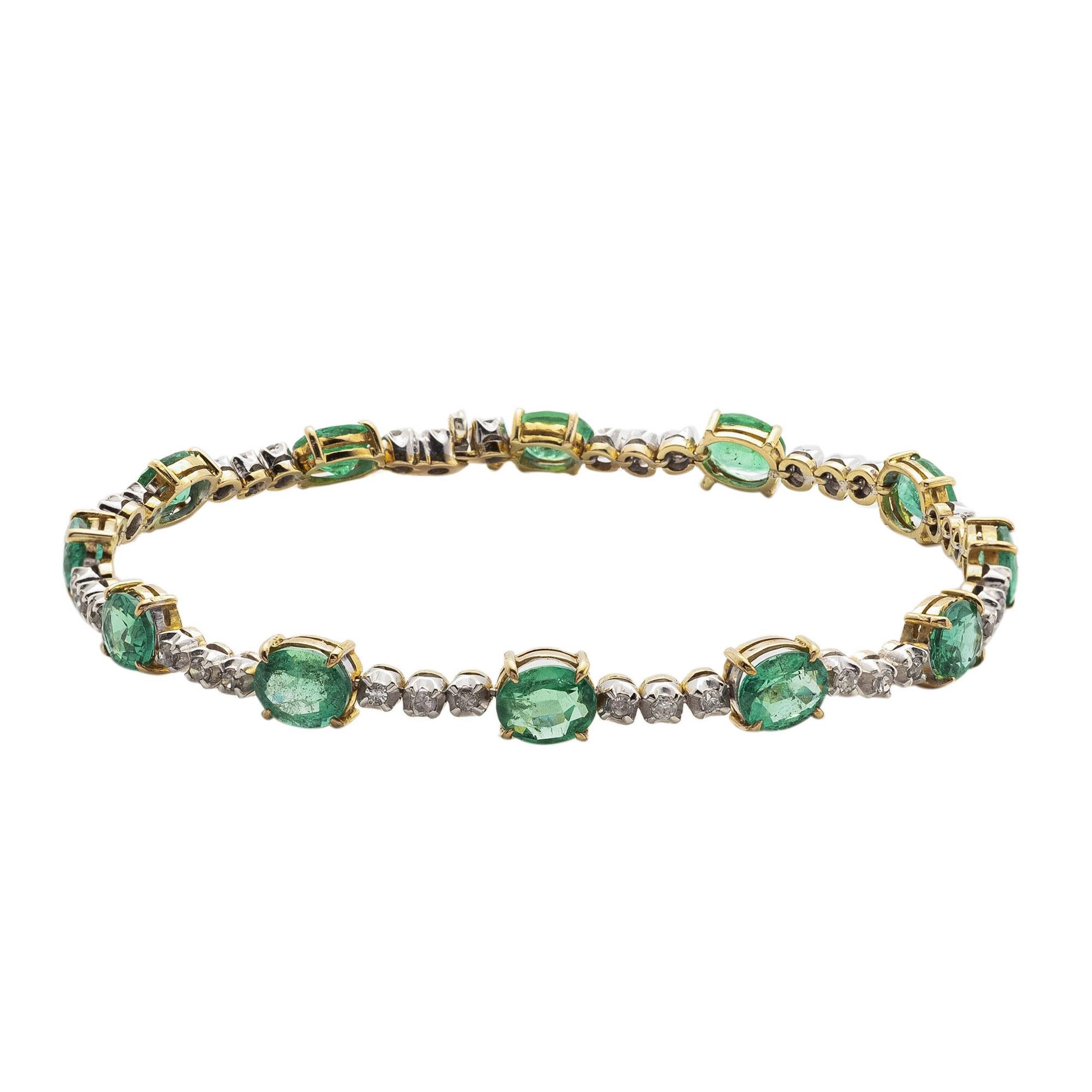 Emerald and Diamond Bracelet