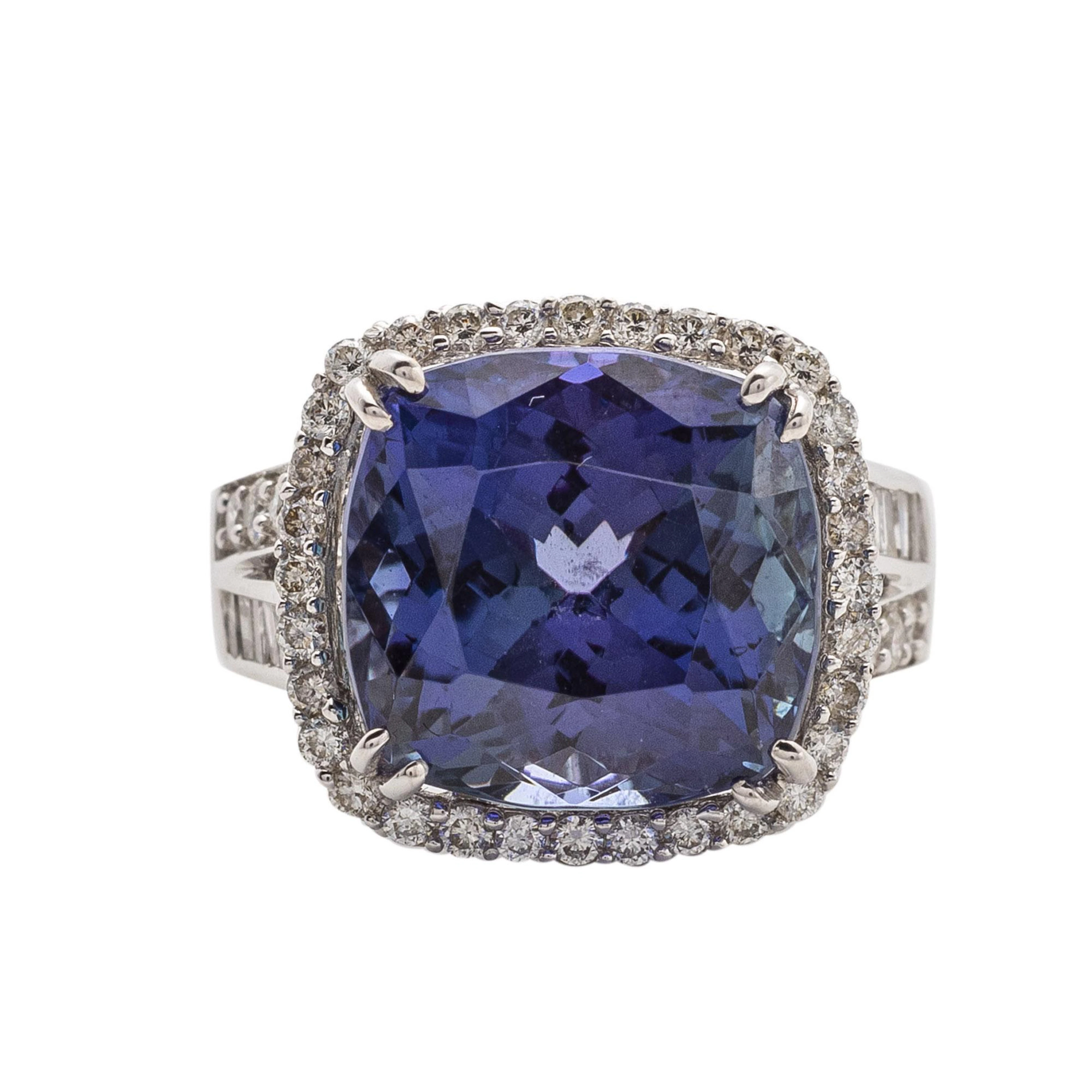 Tanzanite and Diamond Ring
