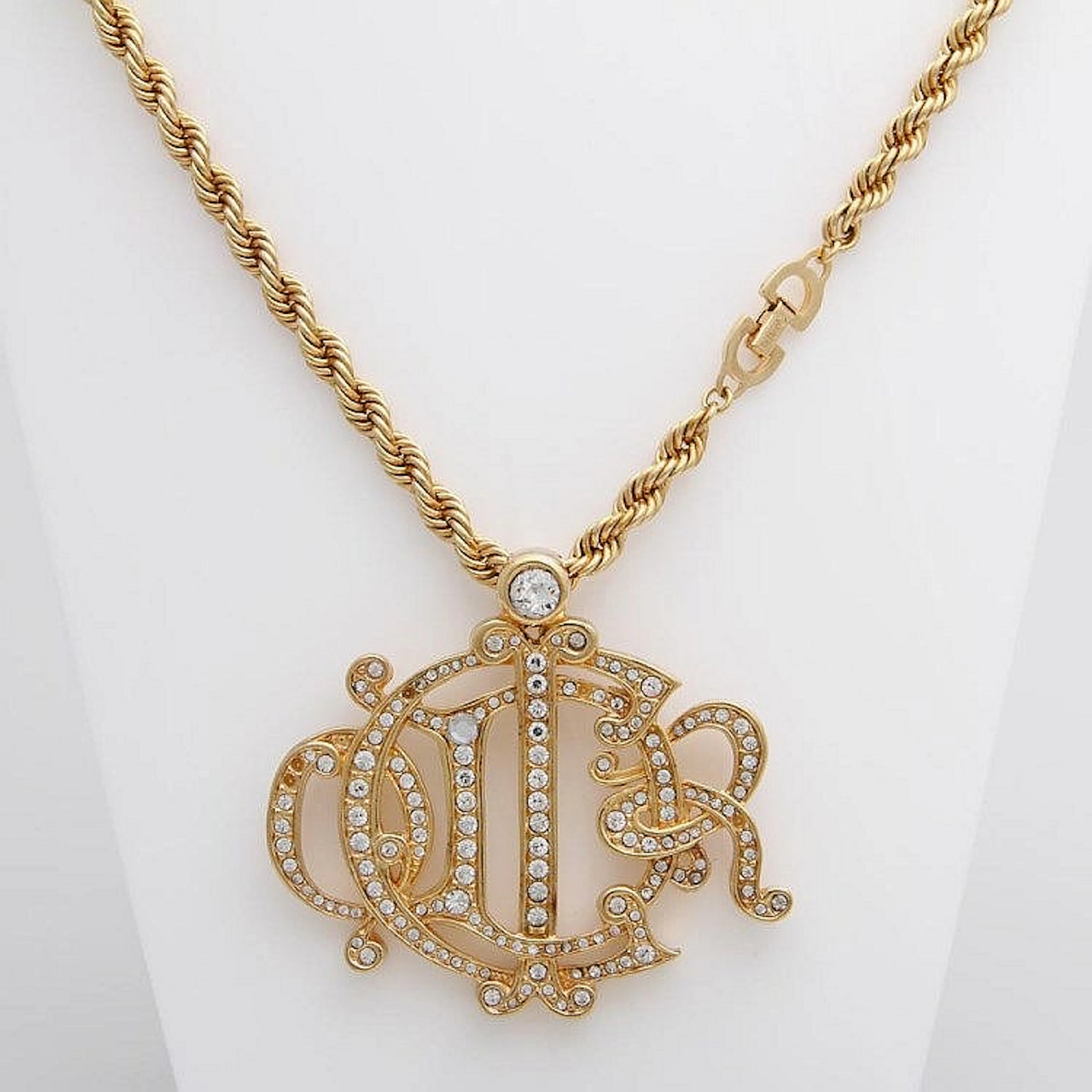 CHRISTIAN DIOR Vintage elegante Modeschmuck-Kette.