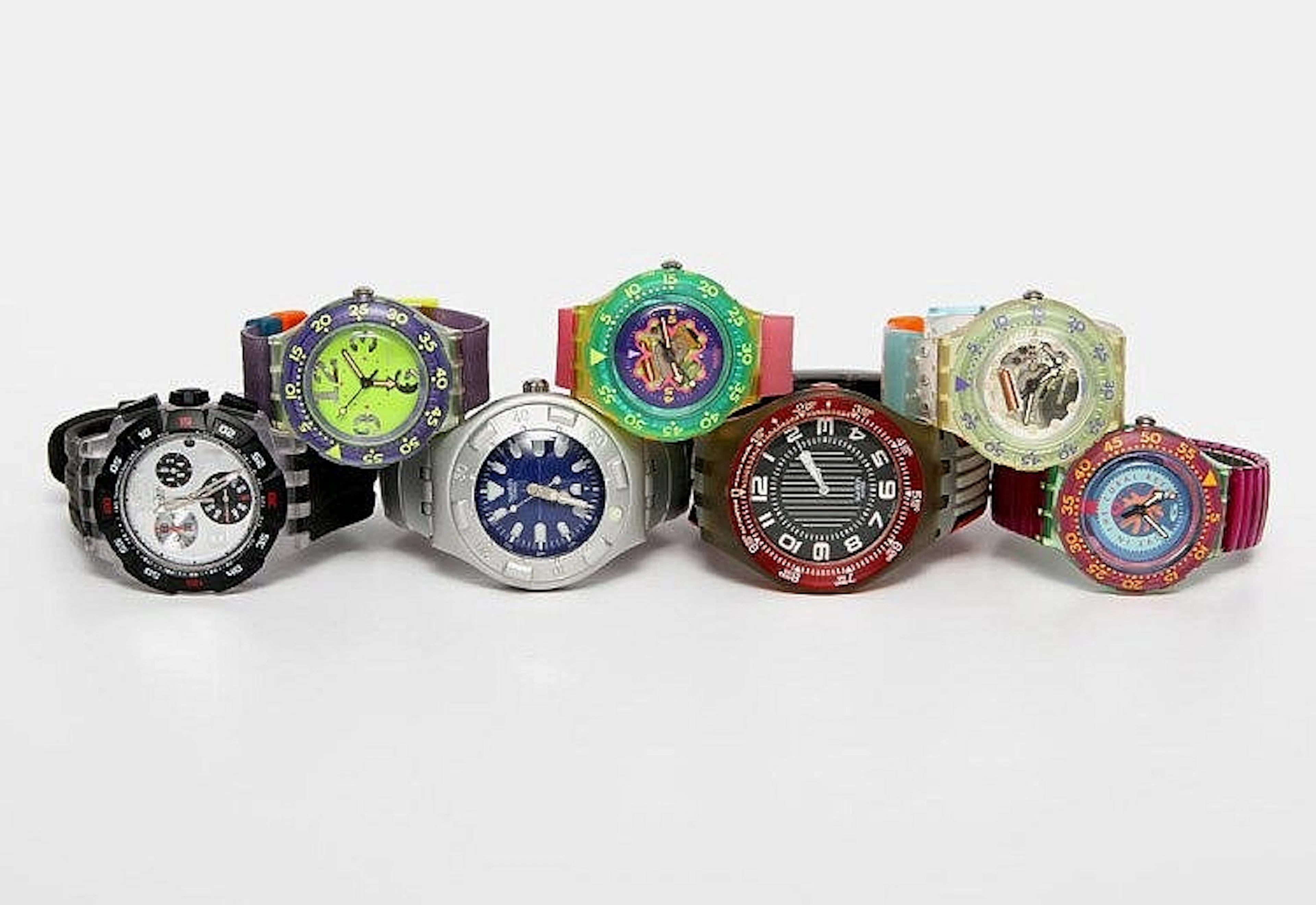 Konvolut: Sieben SWATCH-Uhren mit Quarz-Werken (ohne...