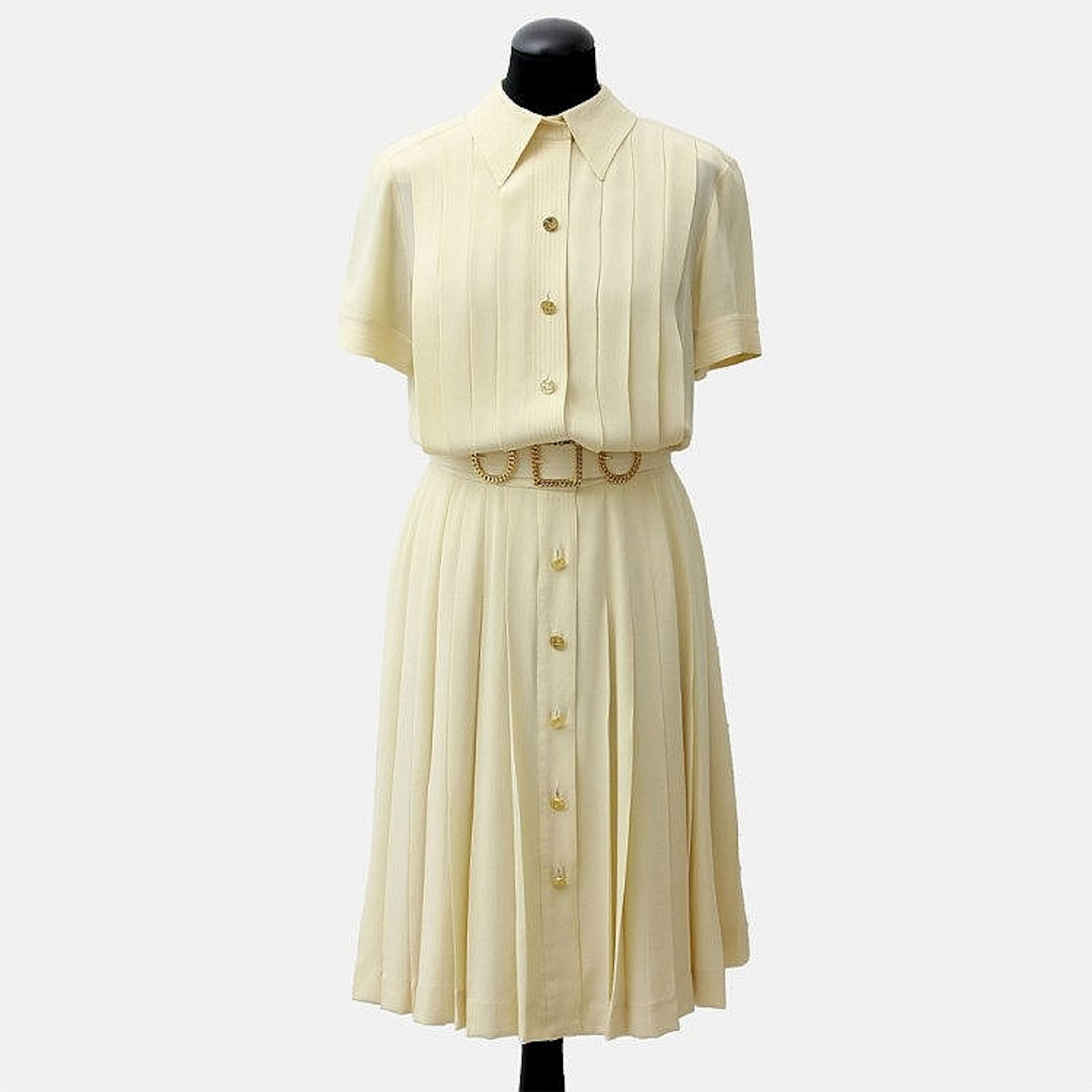 CHANEL VINTAGE schickes Kurzarm-Kleid, Größe 36. TOP ERHALT!!