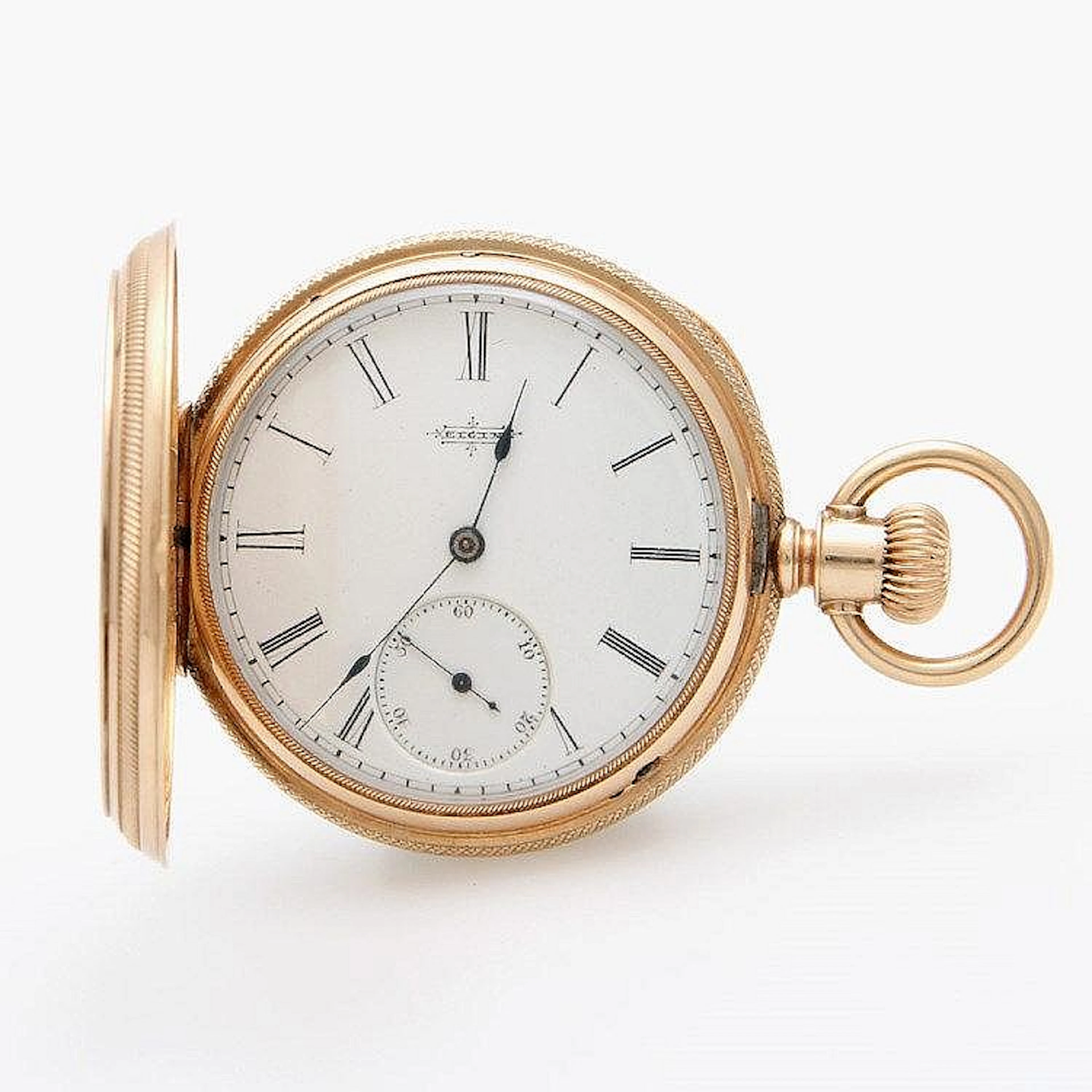 ELGIN Taschenuhr, um 1880, Savonette, GG 14K (SD Metall).
