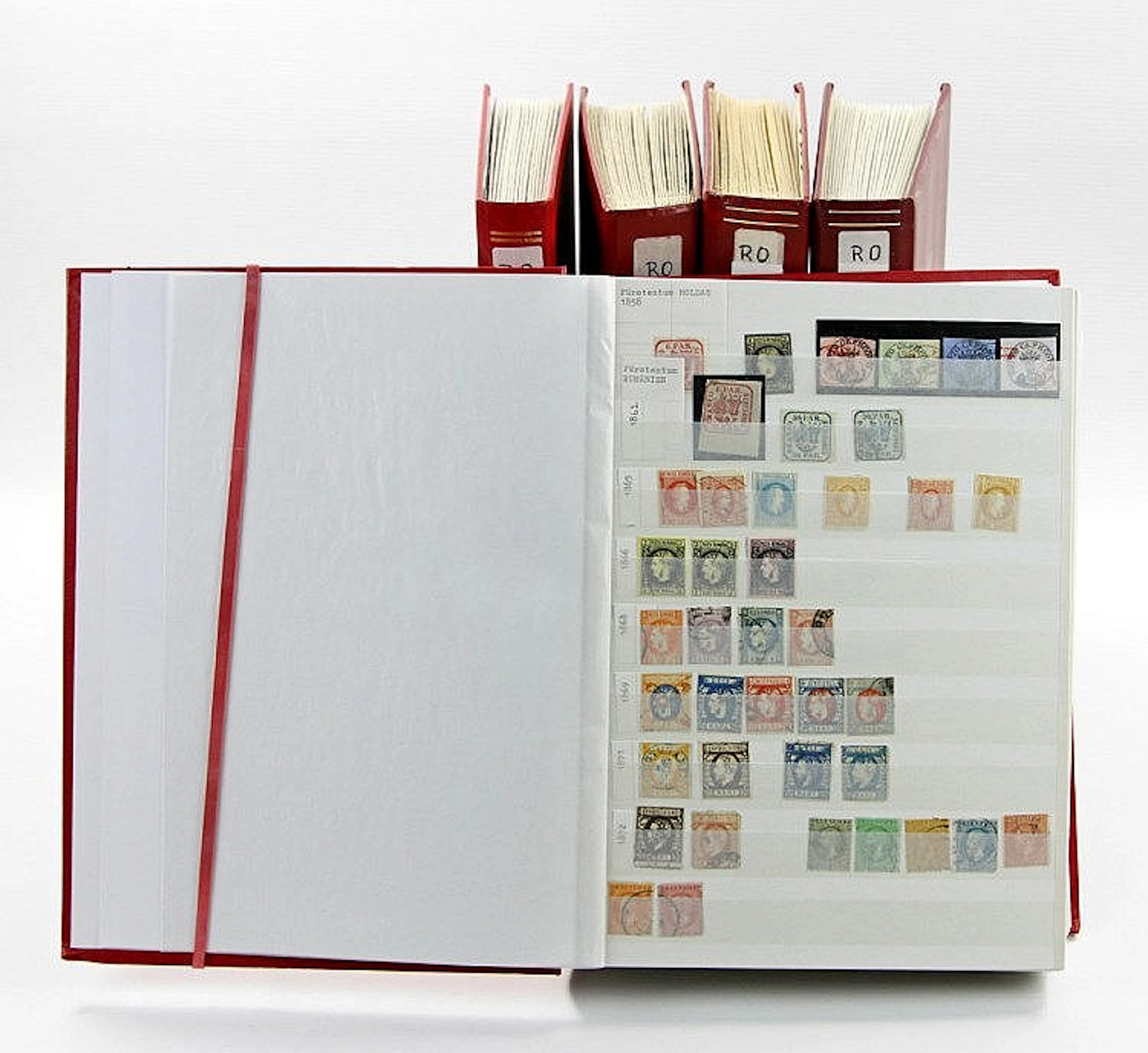 Briefmarken - Hervorragende Sammlung Rumänien in 5 Steckalben
