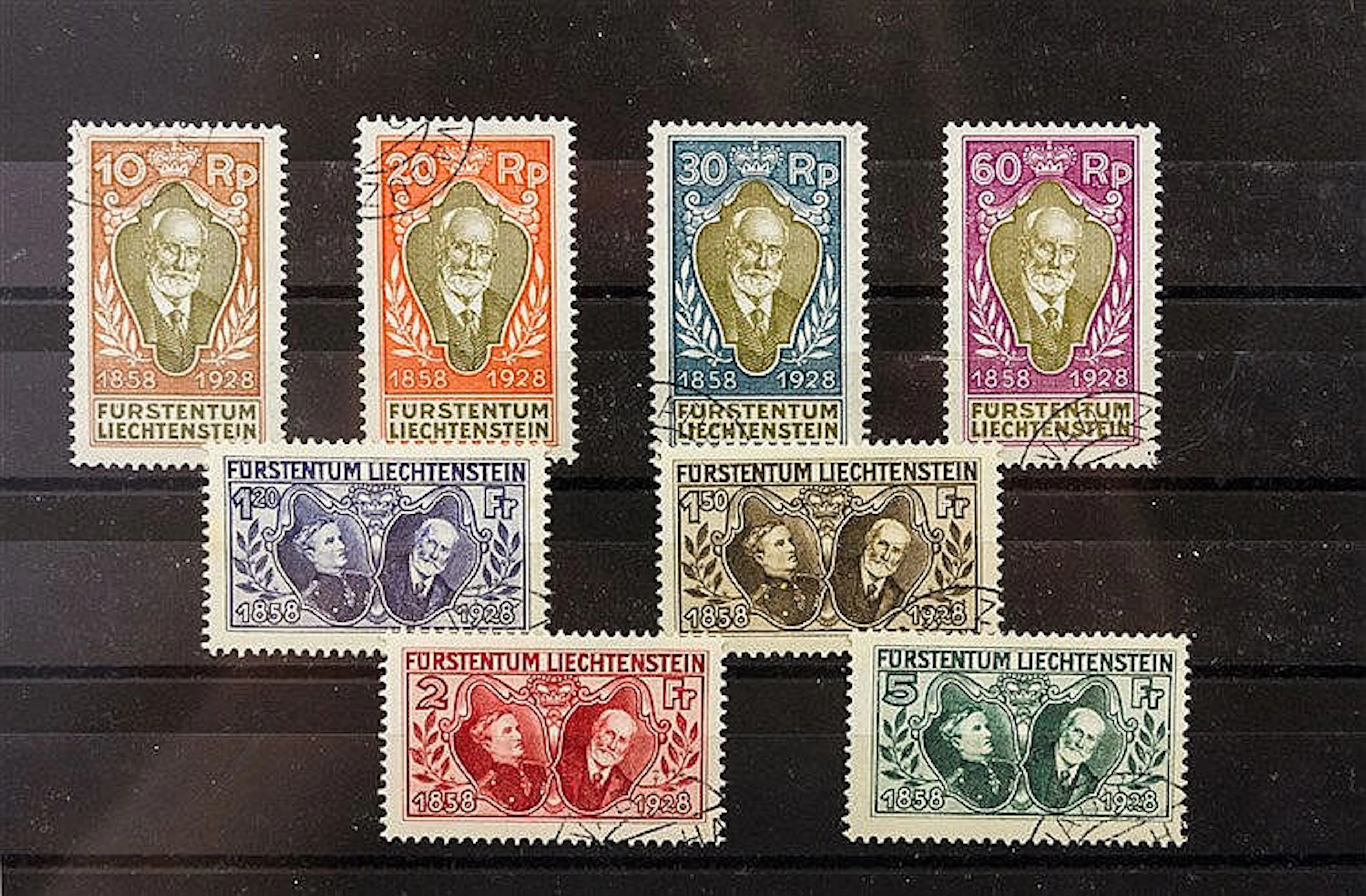 Briefmarken - Liechtenstein. Michel Nr. 82/89 in gestempelter Erhaltung.