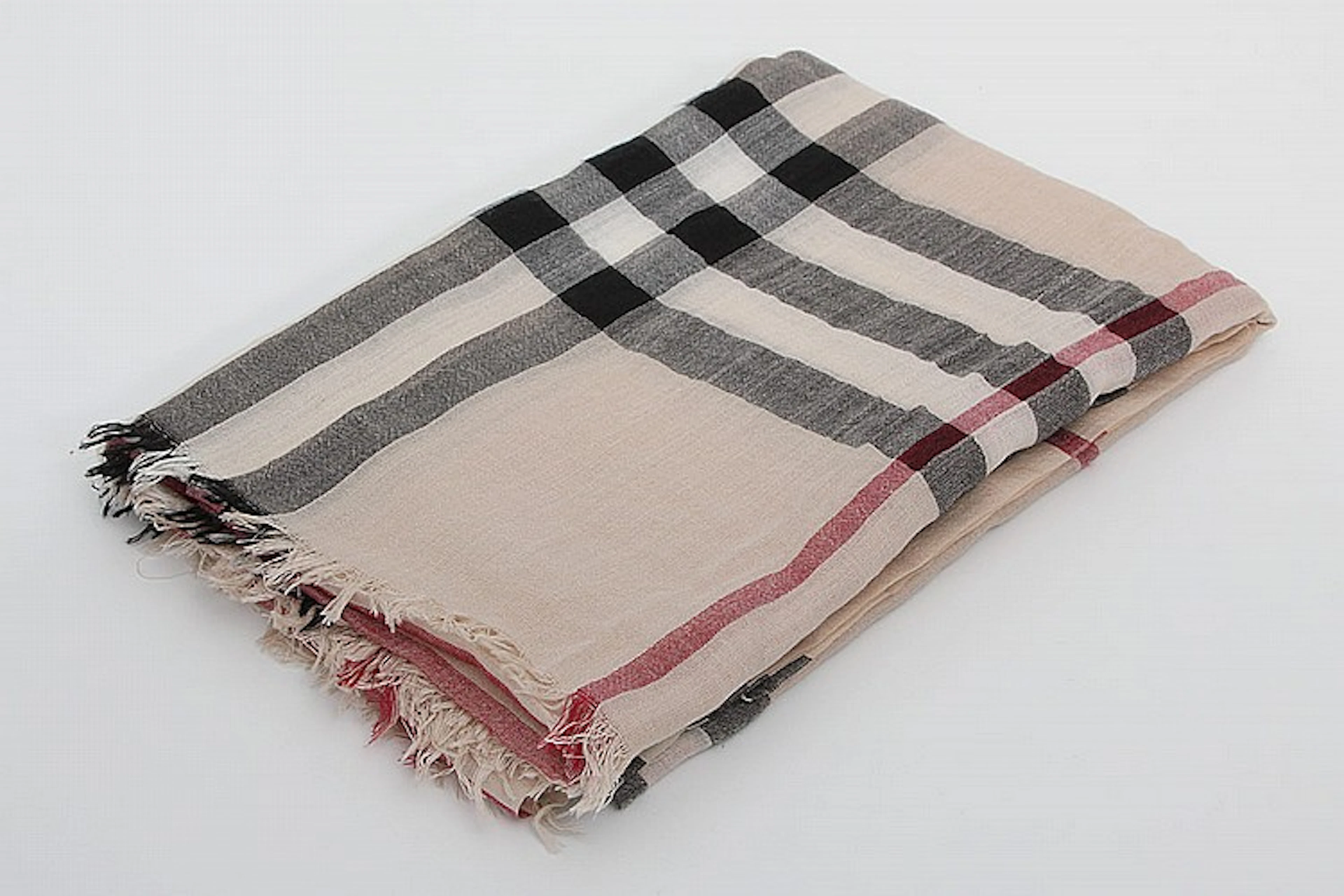 BURBERRY edler Wolle-Seide-Schal.