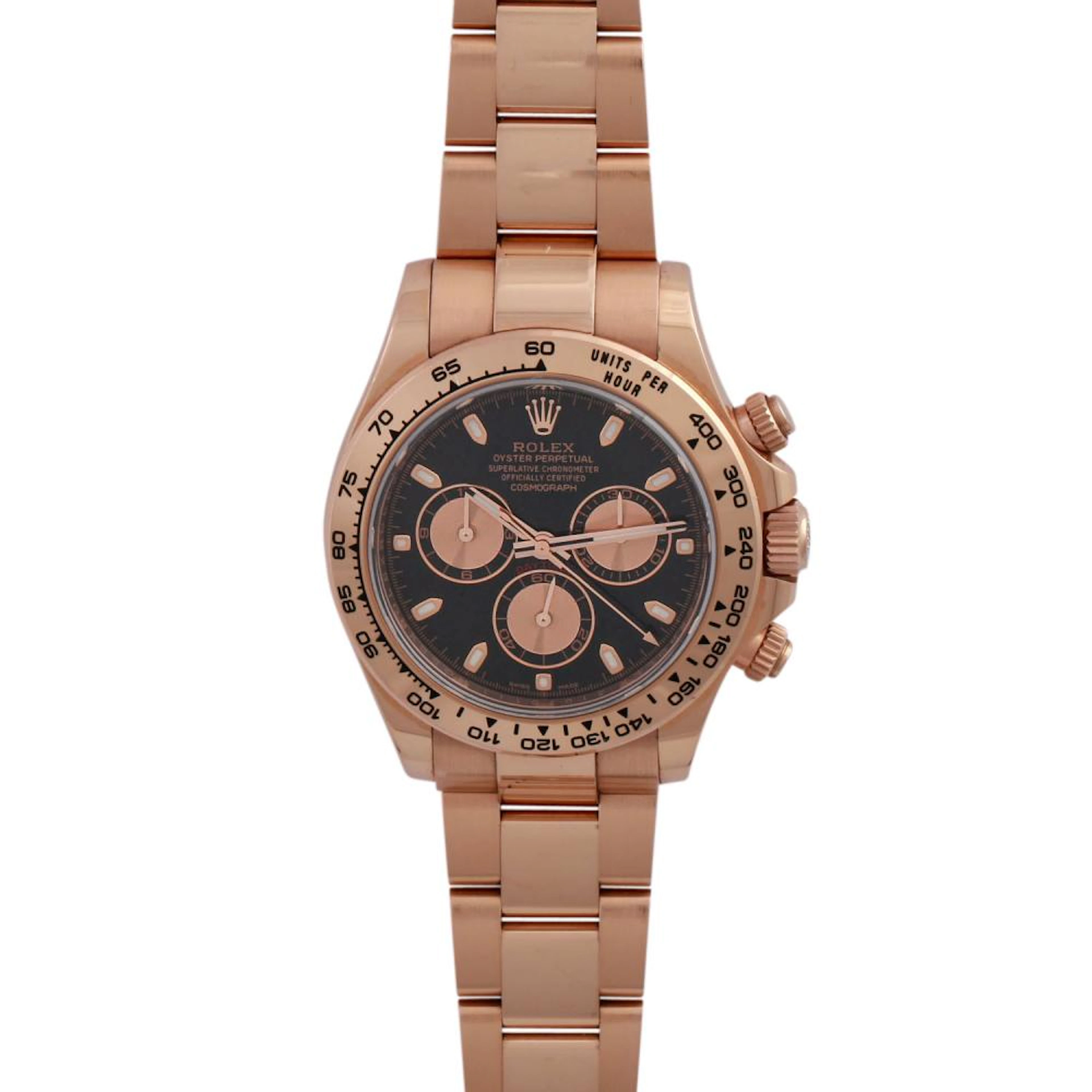 ROLEX Daytona Chronograph Herrenuhr, Ref. 116505. Rosé-Gold 18K.