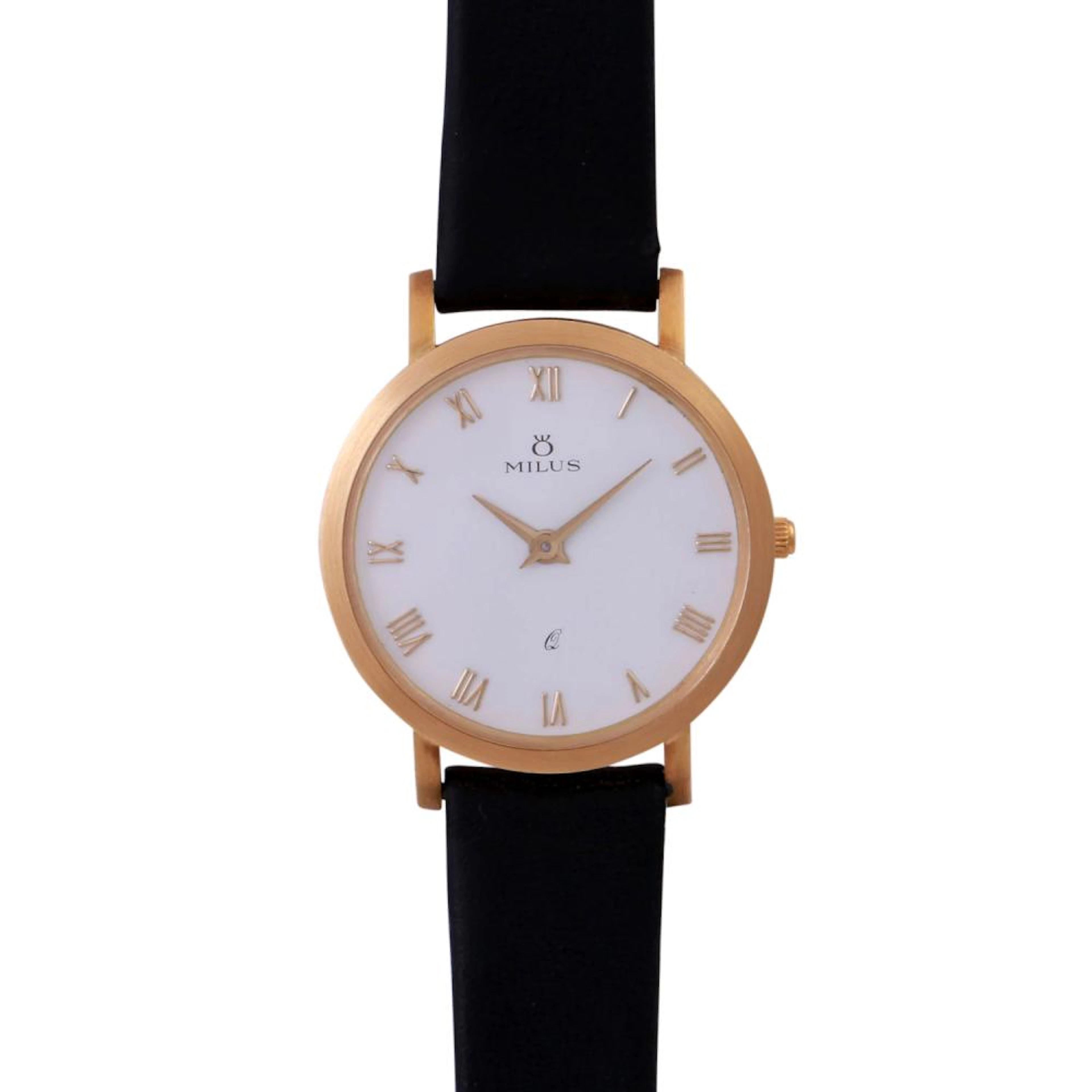 MILUS Classic Damenuhr. Gehäuse Gold 18K.
