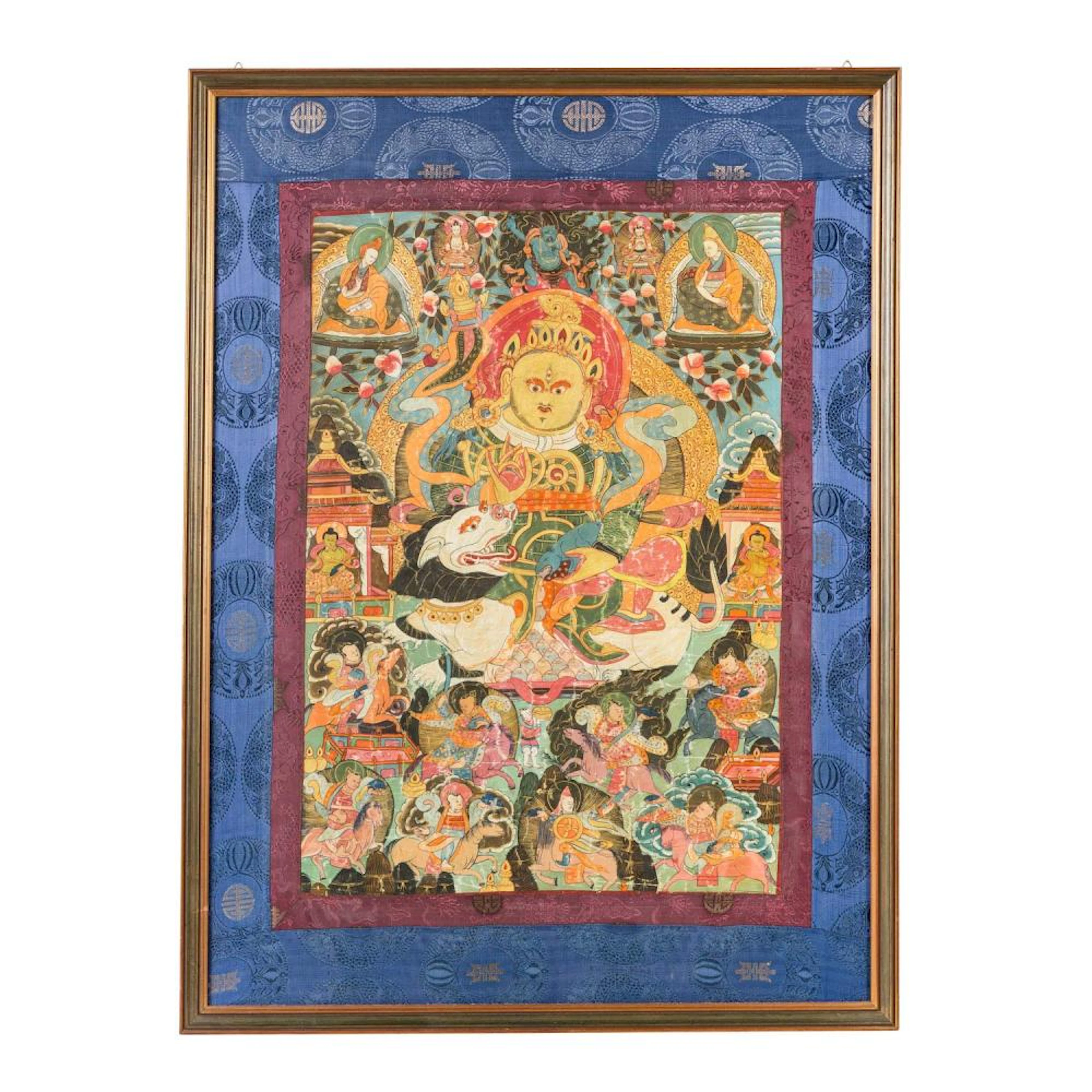 Thangkha des Jambhala. TIBET, 1. Hälfte 20. Jh..