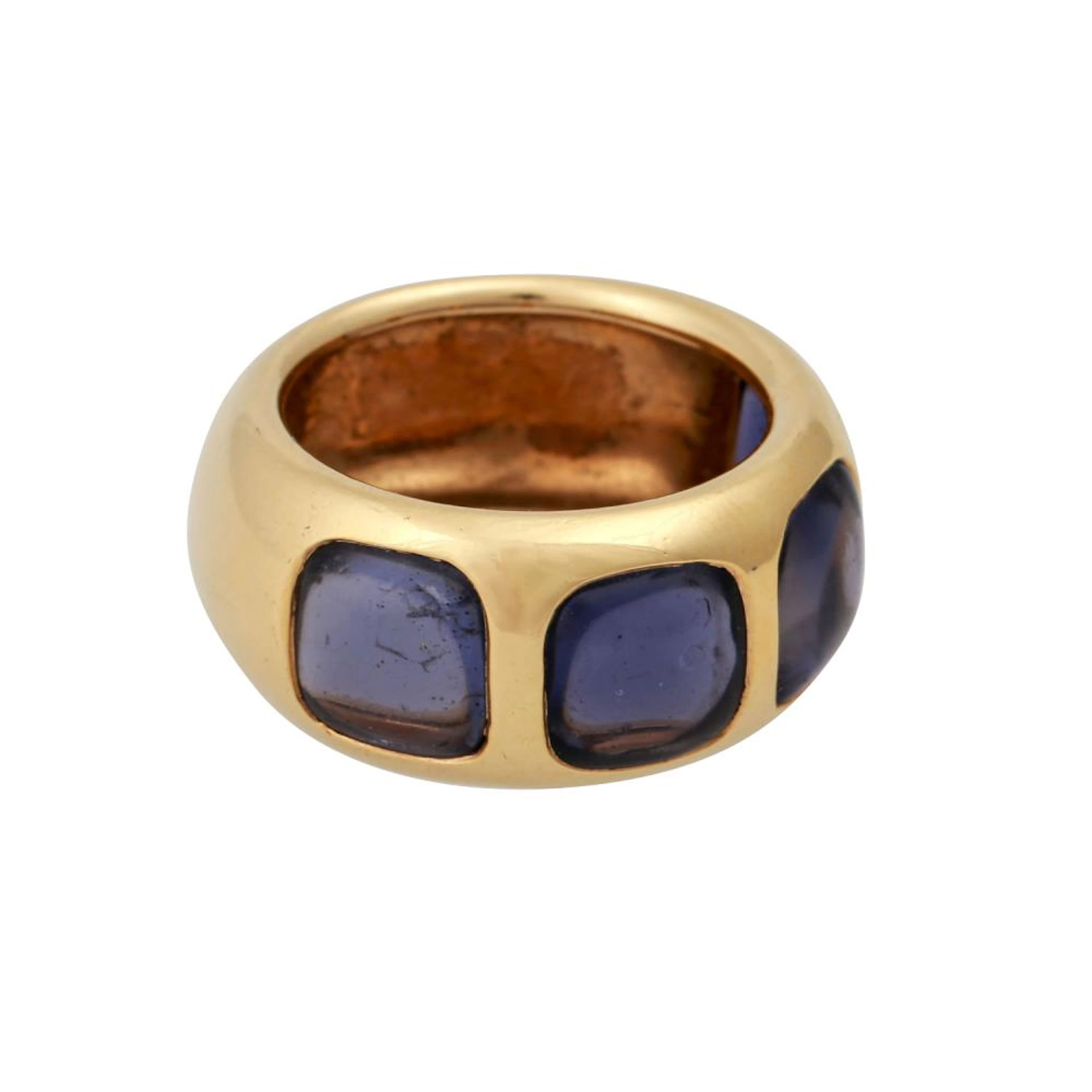 POMELLATO Ring mit 4 quadratischen Cabochons aus Iolith,