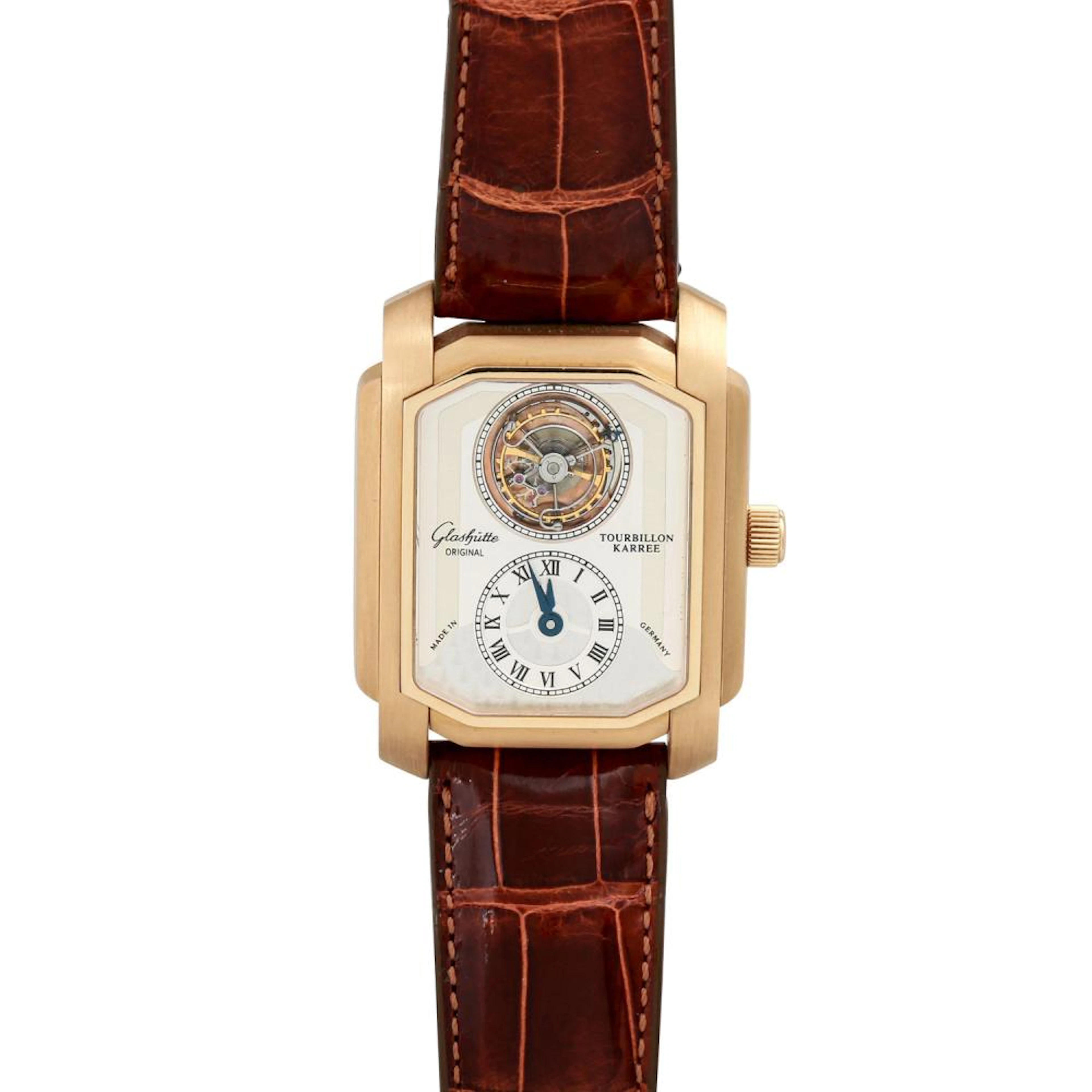 GLASHÜTTE ORIGINAL Karree Tourbillon, Ref. 4301010106. Herrenuhr.
