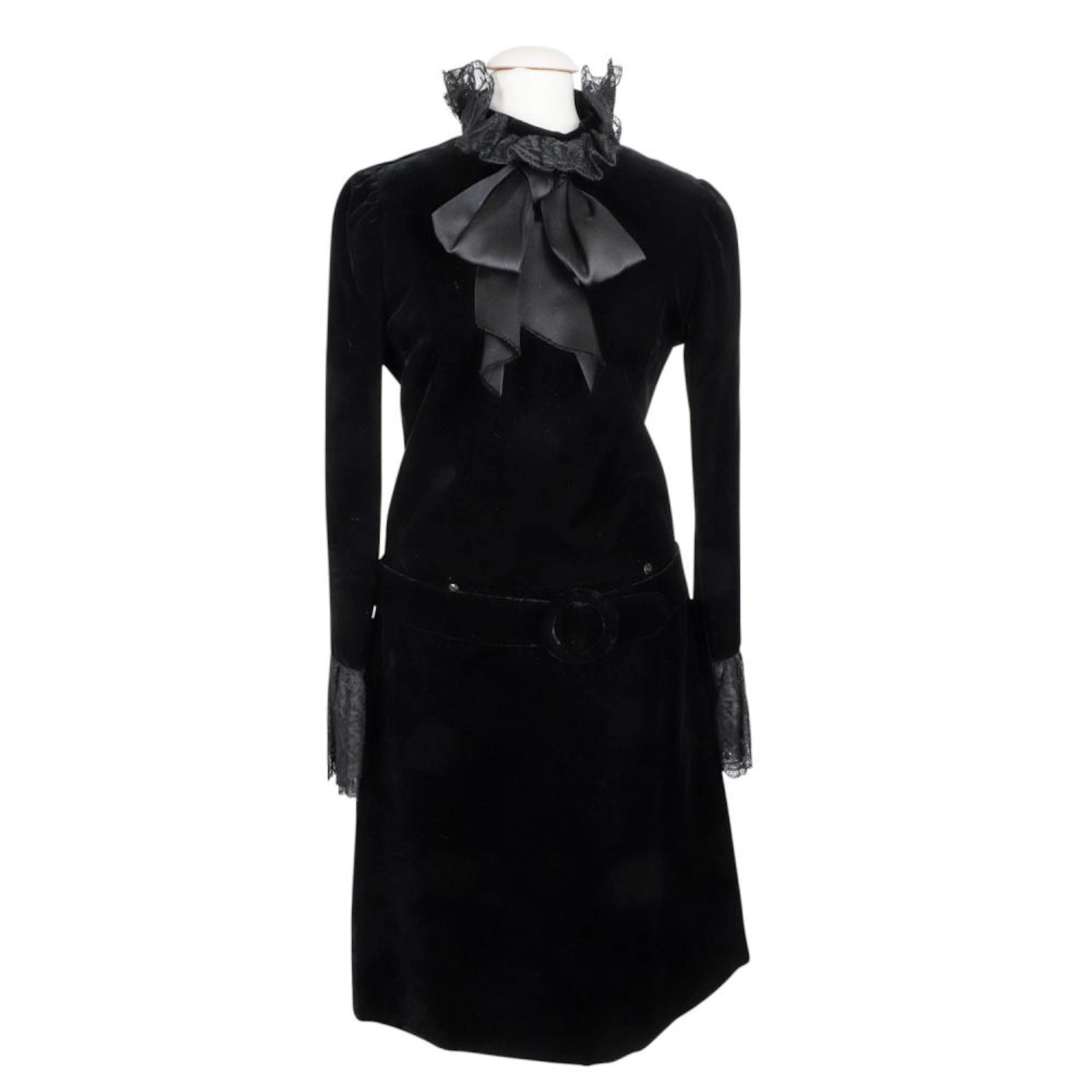 CHRISTIAN DIOR VINTAGE Kleid, 50er/60er Jahre. Größe ca. 34/36.