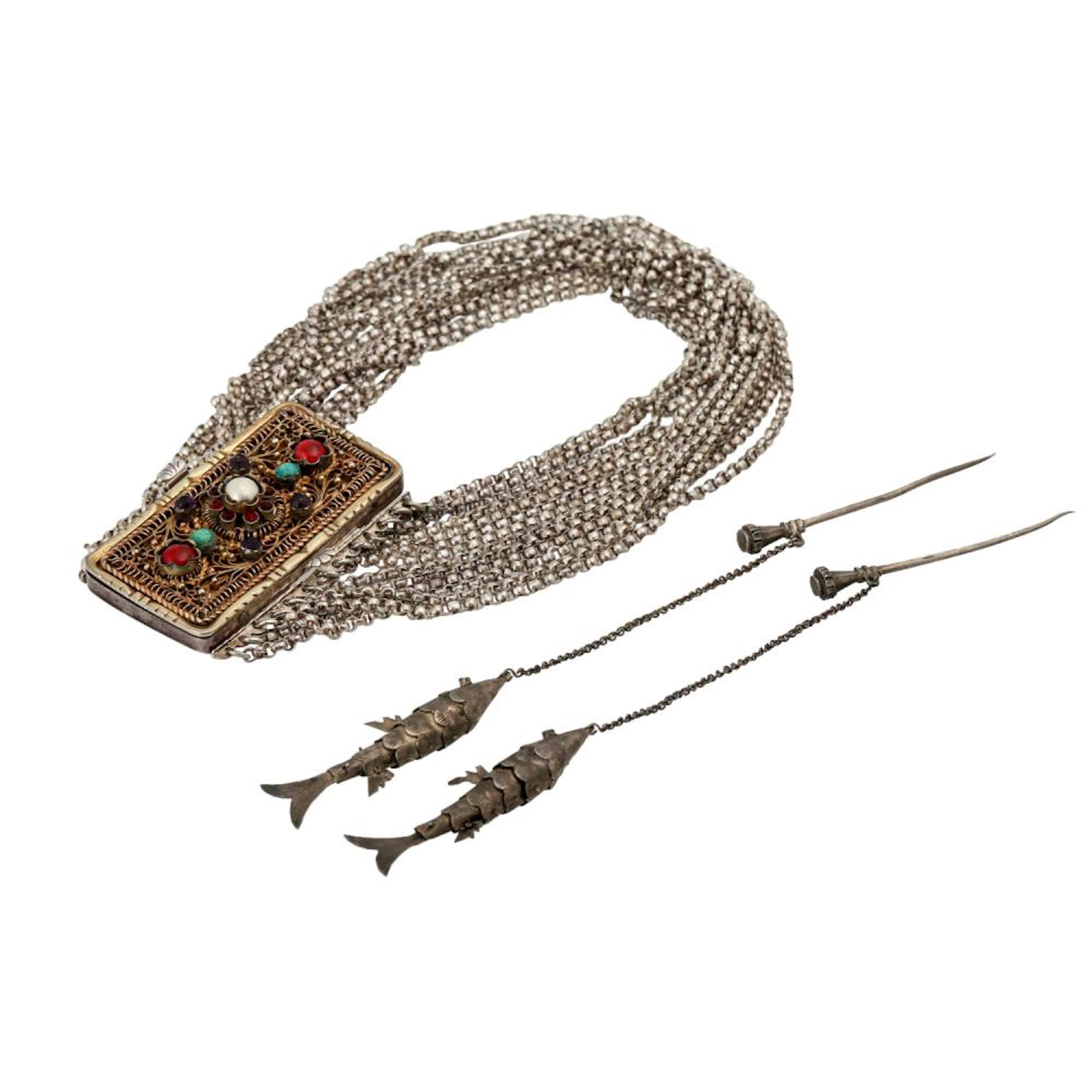Konvolut antiker deutscher Trachtenschmuck,