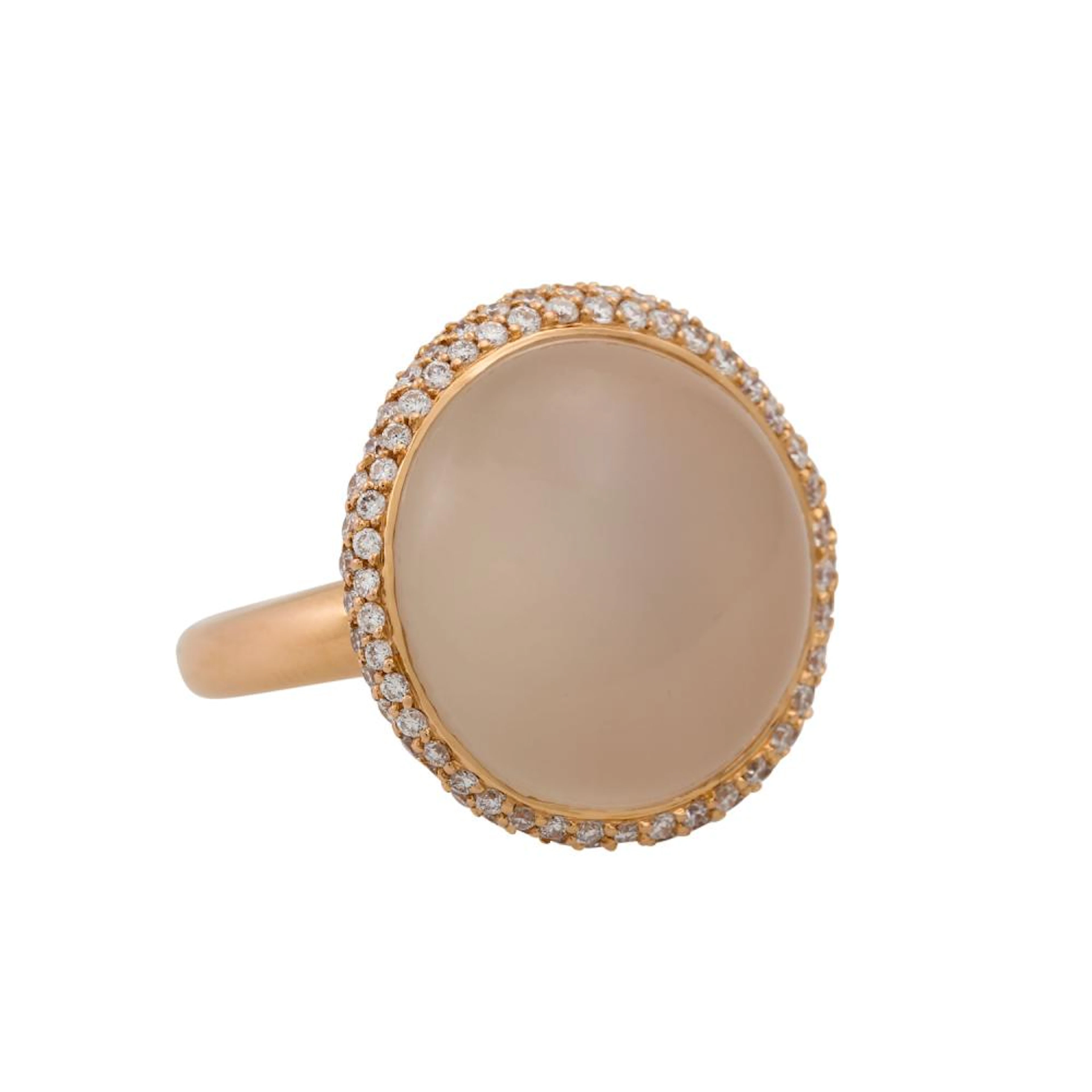 WEMPE Ring mit Mondstein und Brillante