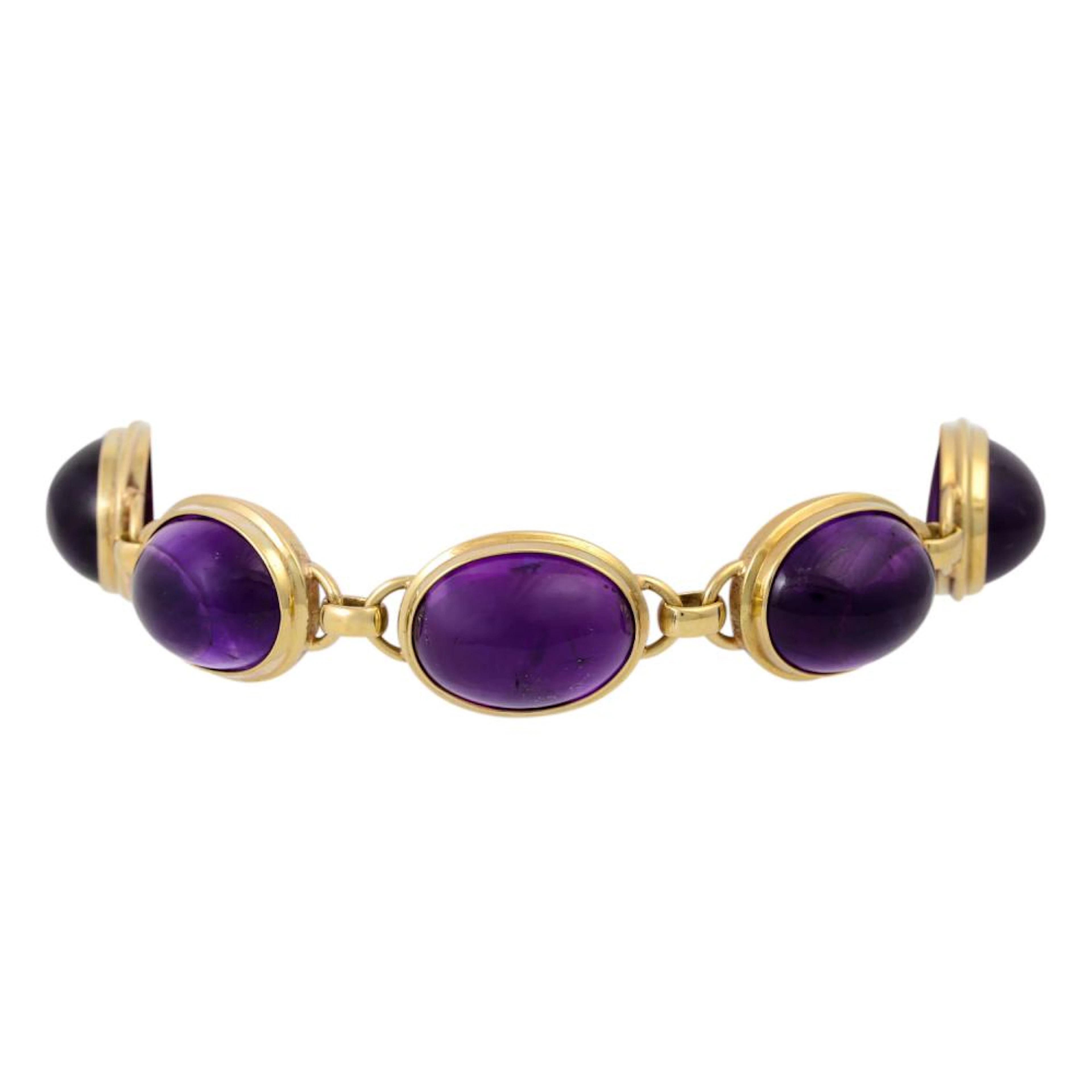 Armband mit 8 schönen ovalen Amethyste