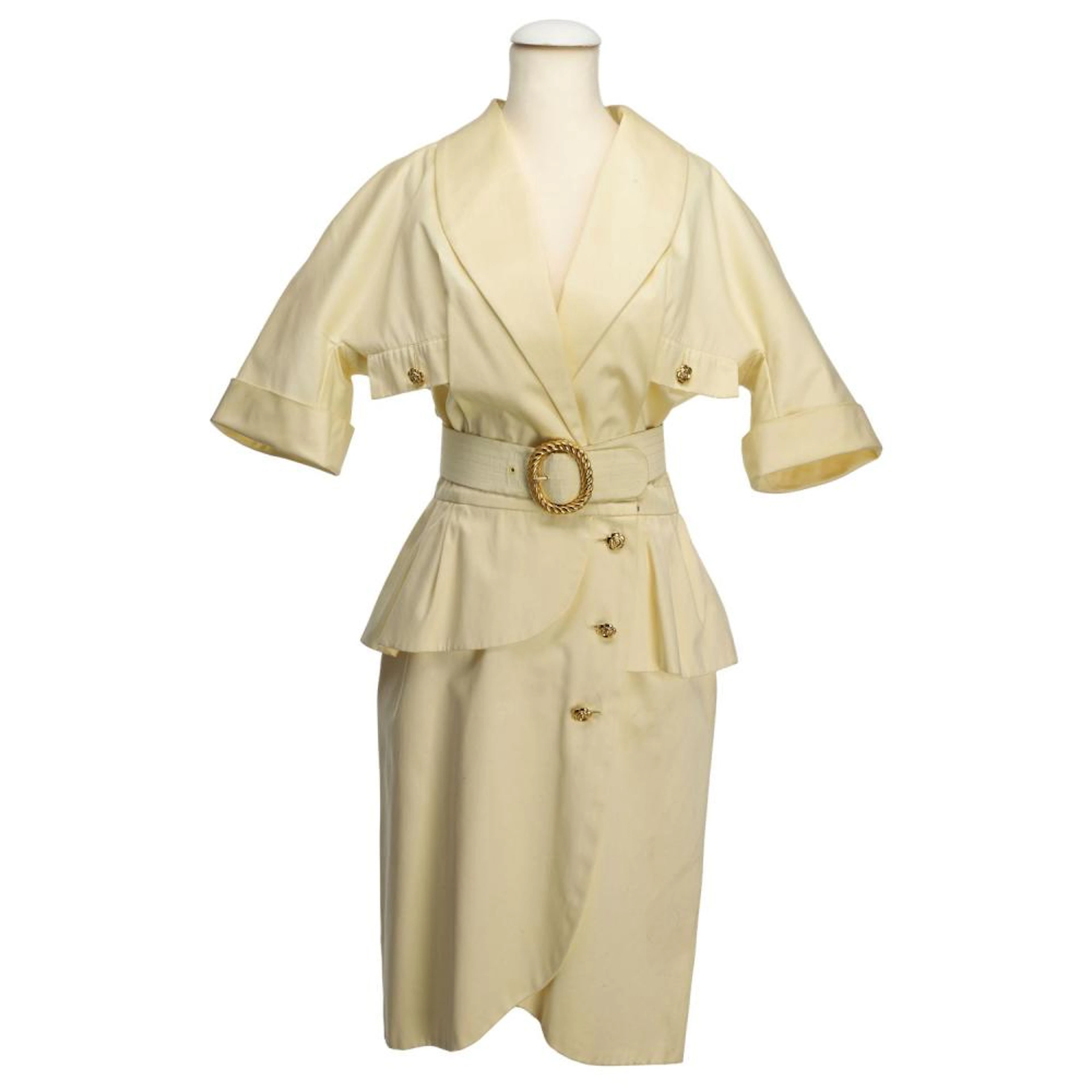 CHANEL VINTAGE Kleid, Gr. ca. 38.
