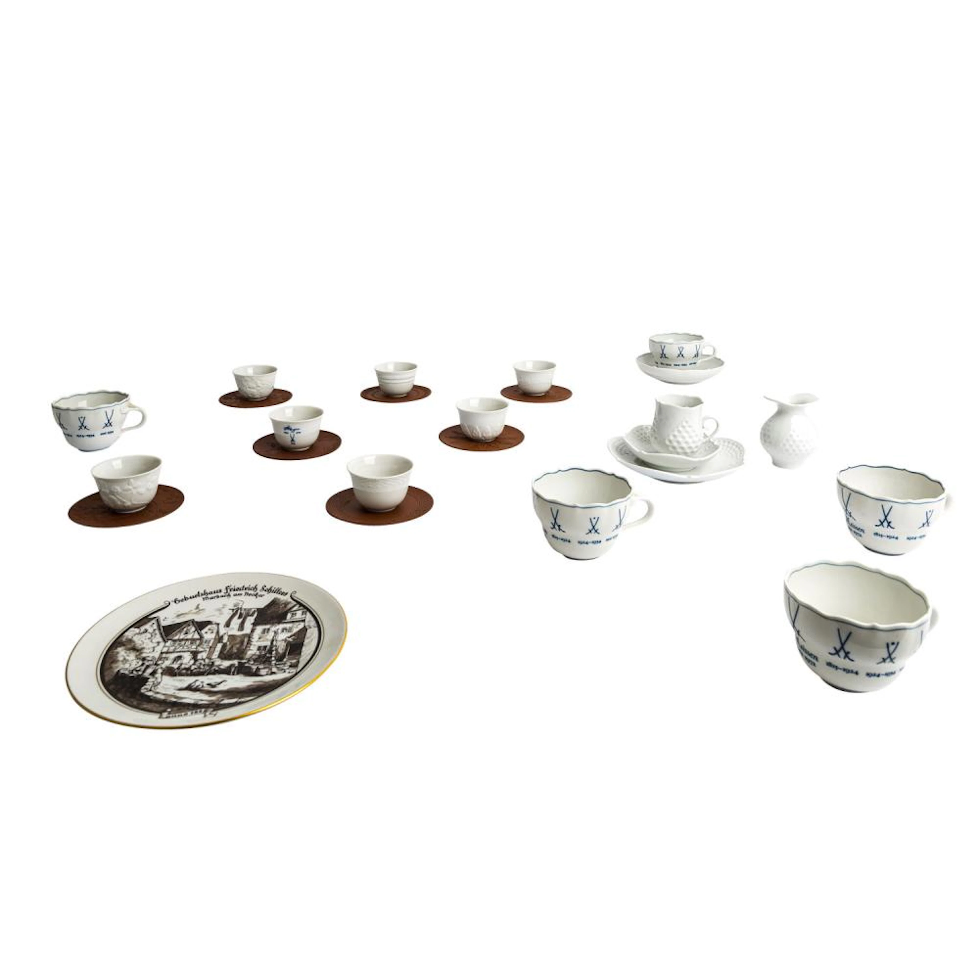 MEISSEN ca. 25-tlg Konvolut 'Jubiläum', 1. und 2. Wahl, 20. Jhd.: