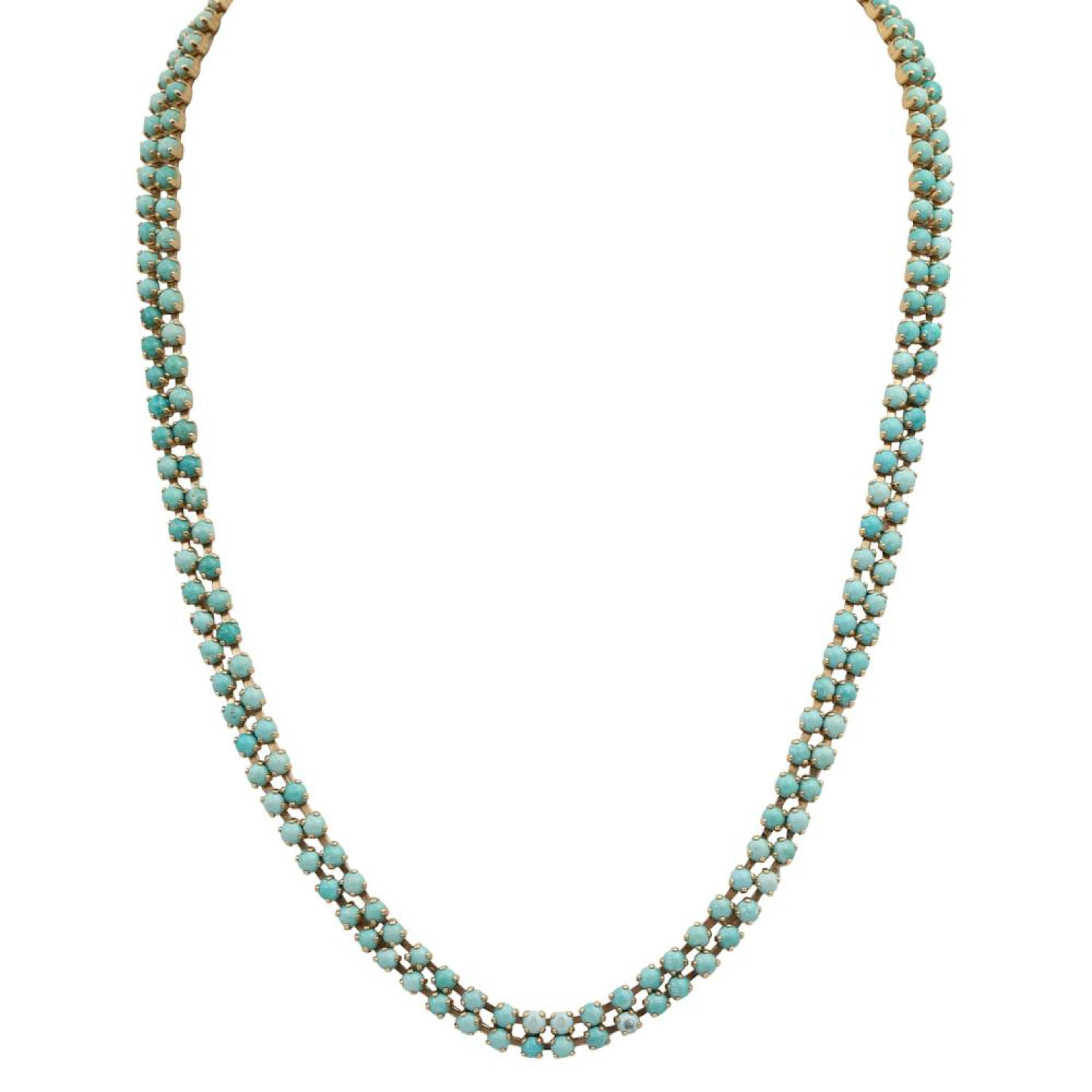Collier mit runden Amazonite