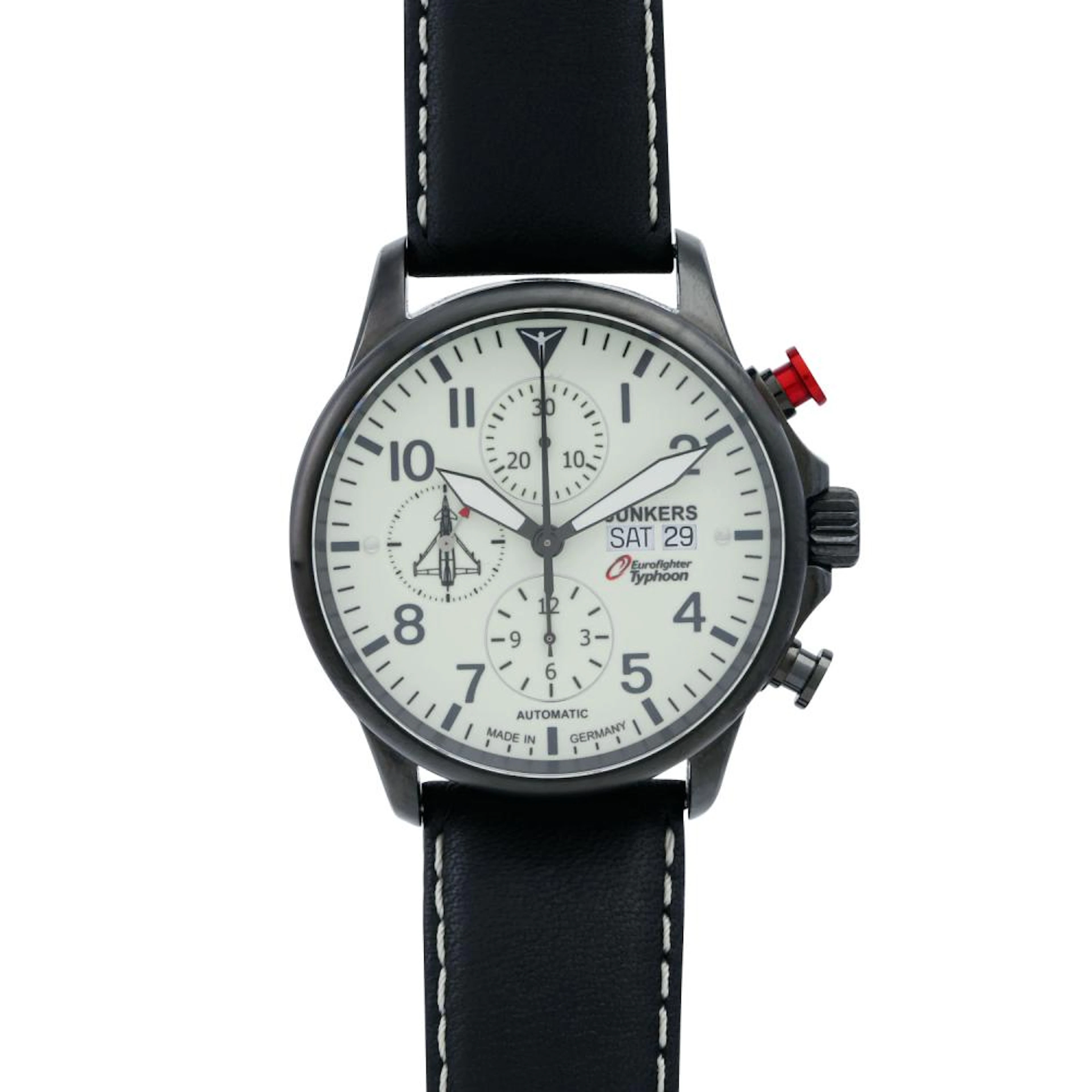 JUNKERS Fliegerchronograph "Eurofighter Typhoon", Ref. 6820-5. Herrenuhr.