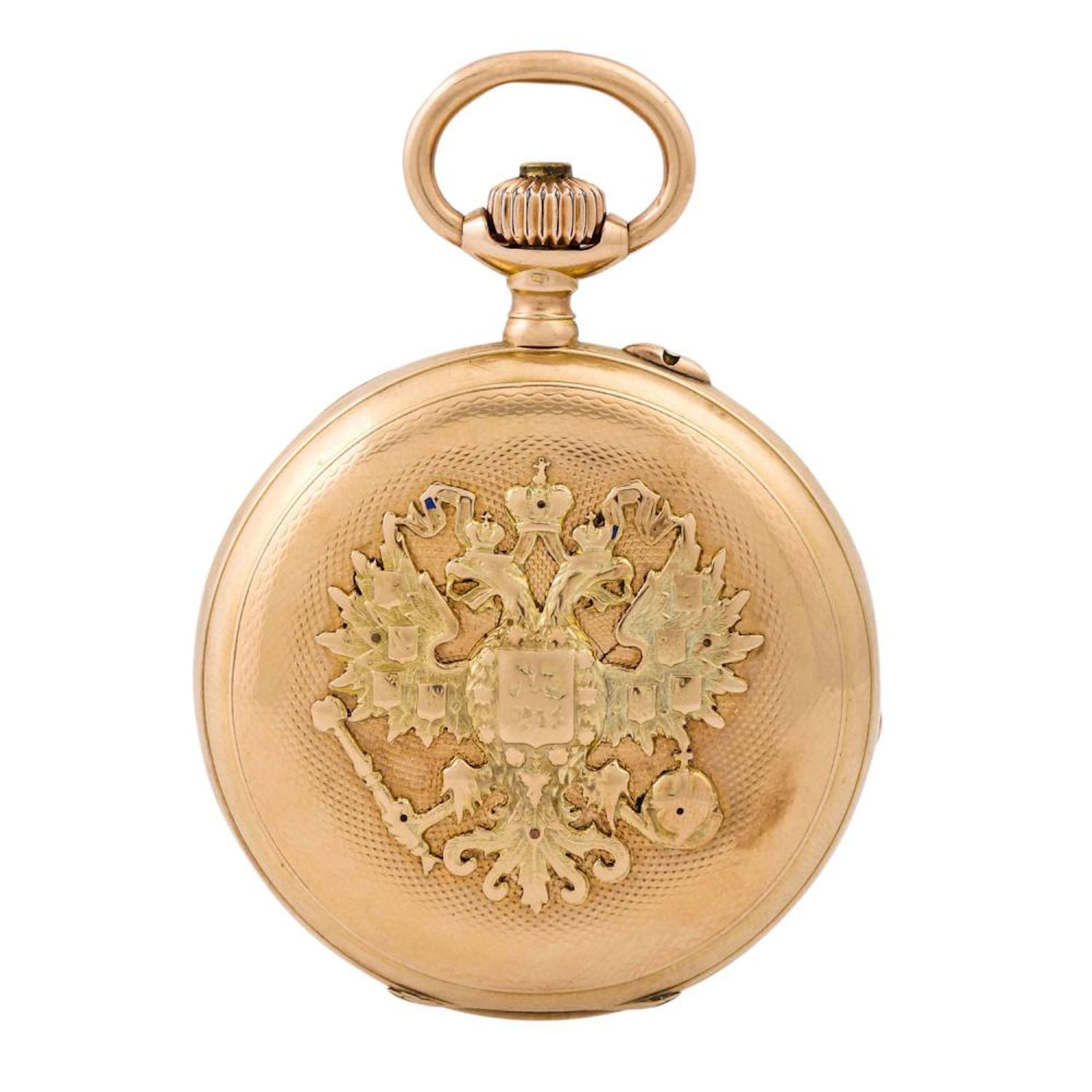 Antike PAVEL BURE Geschenk-Savonette-Taschenuhr des russischen Zaren