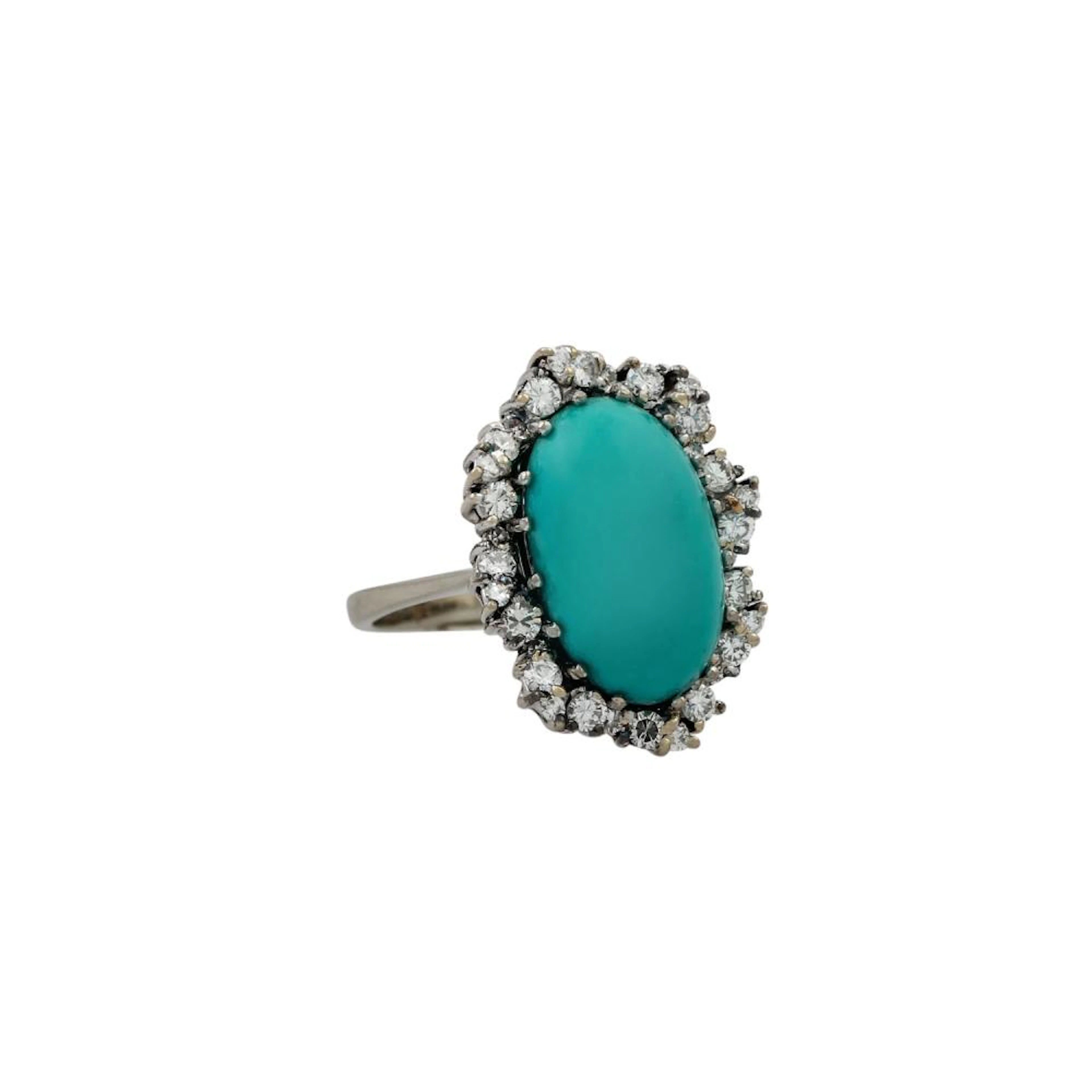 Ring mit Türkis und Diamante