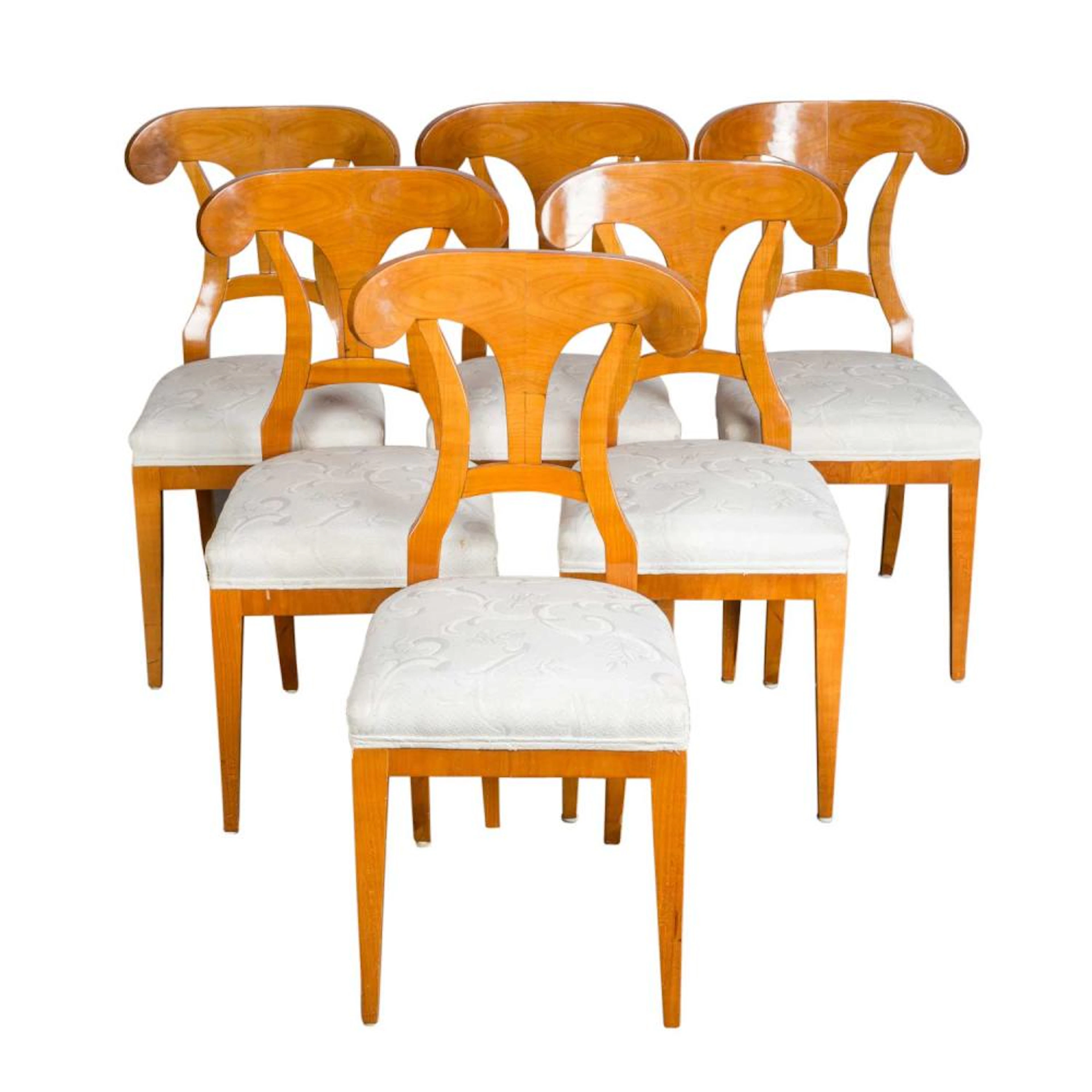 FOLGE VON 6 BIEDERMEIER-STÜHLE