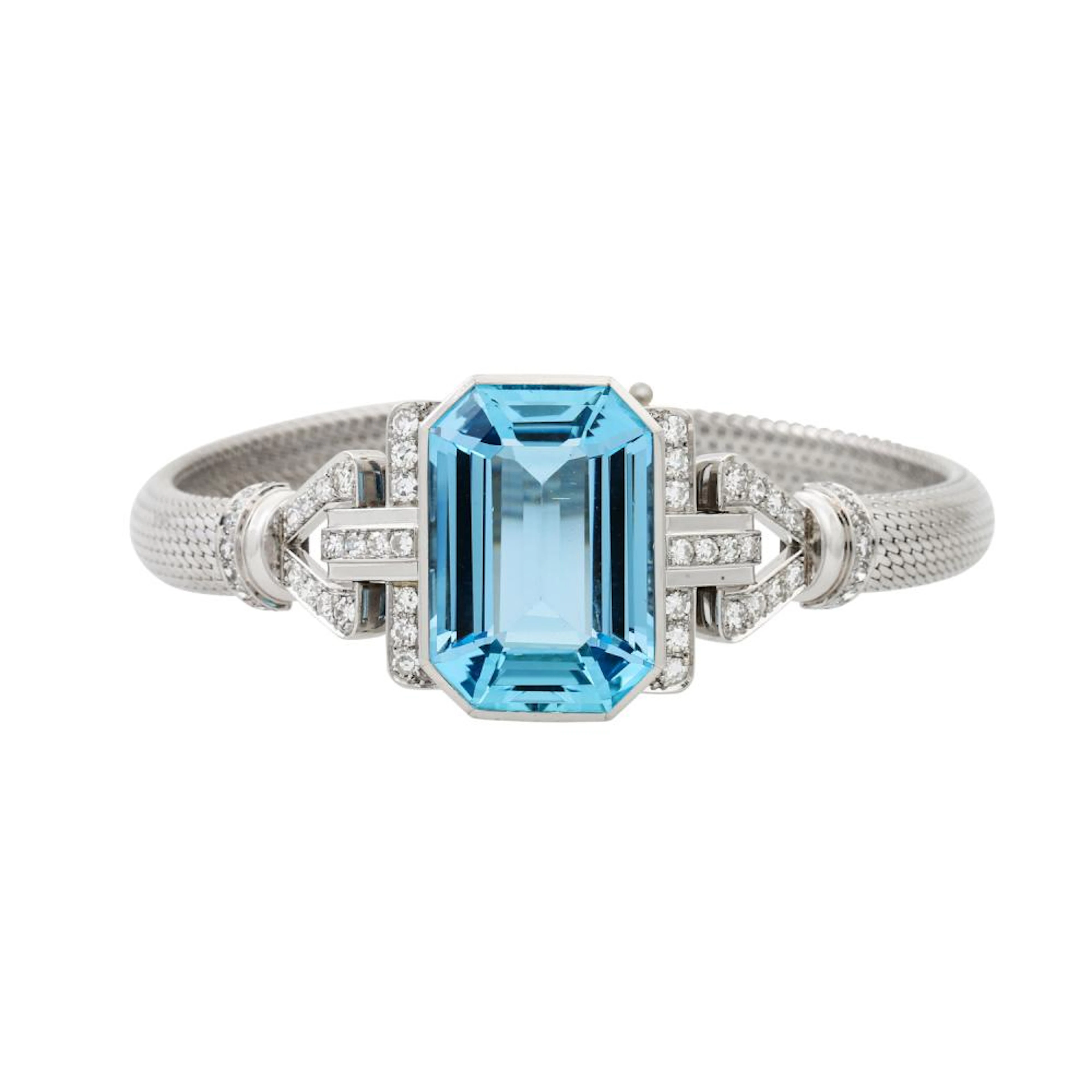 Armband mit hochfeinem Aquamarin ca. 25 ct,