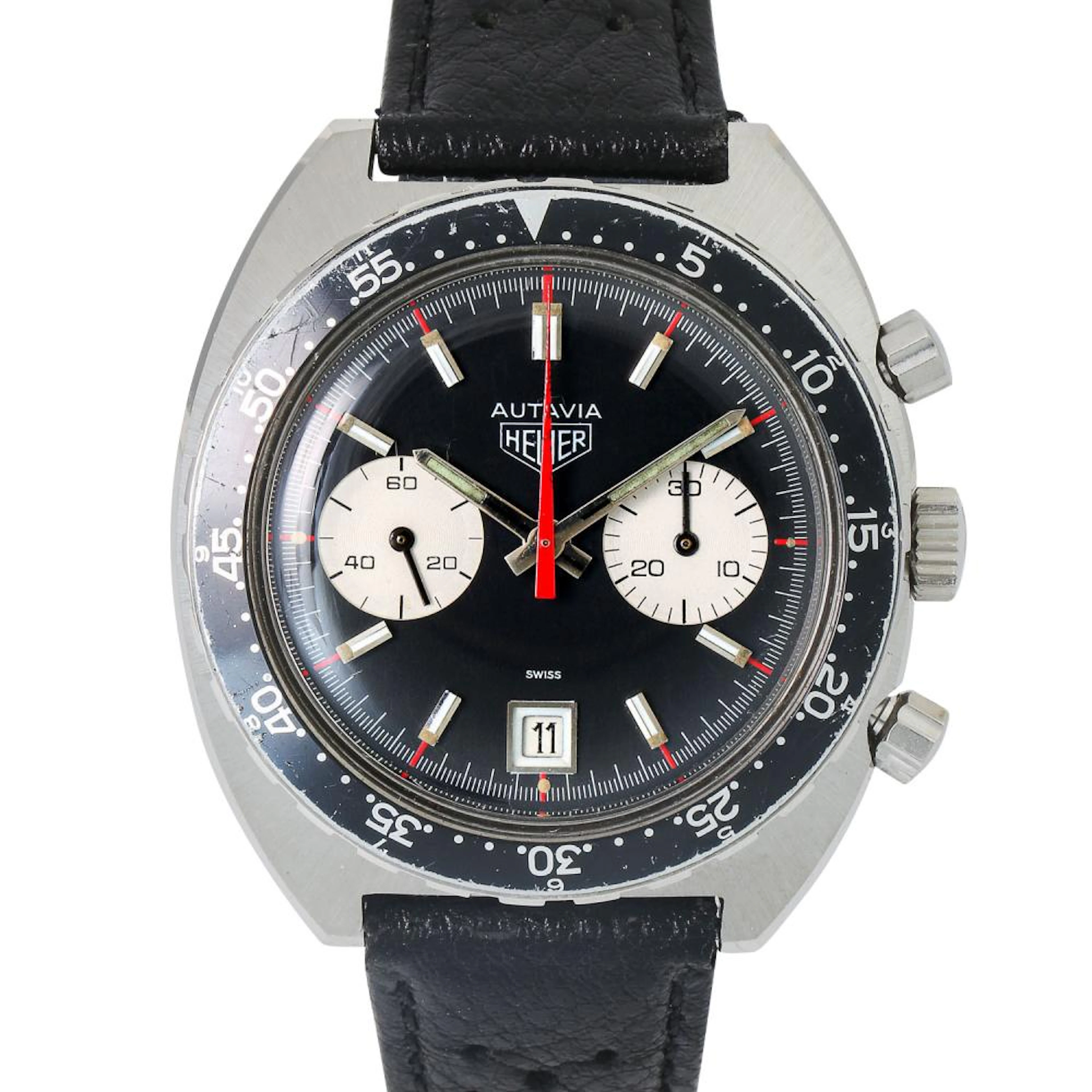 HEUER Vintage Autavia Chronograph "Reverse Panda"