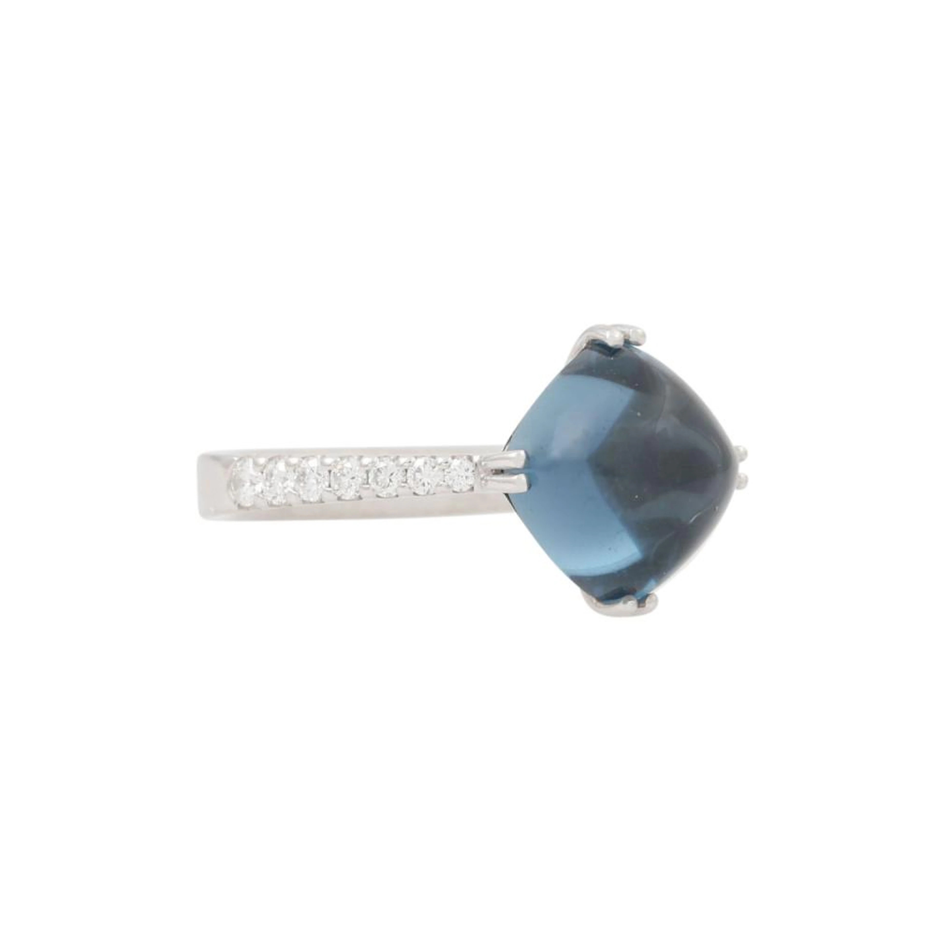 WEMPE BY KIM Ring mit Blautopas und Brillante