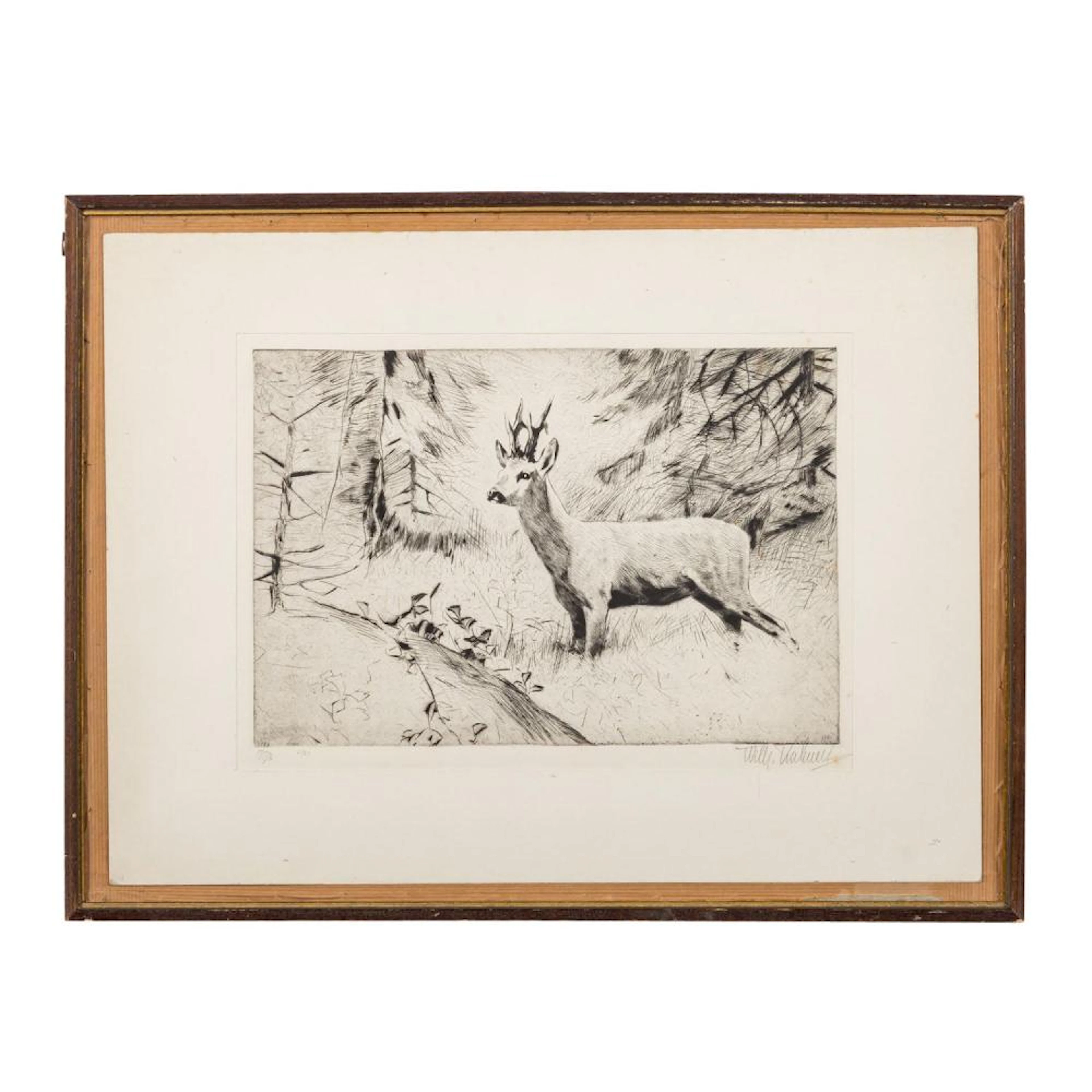 KUHNERT, WILHELM (1865-1926), "Reh im Wald",