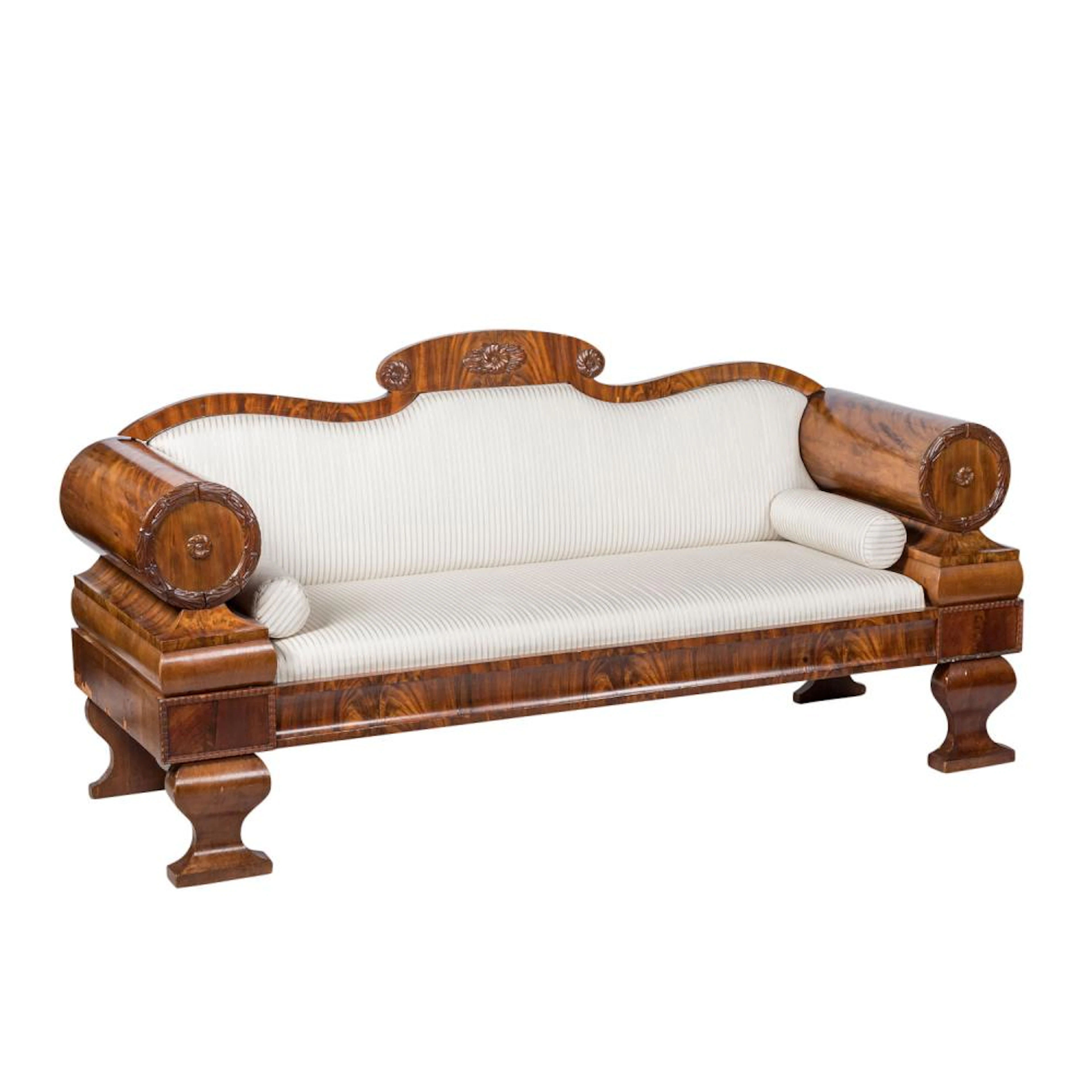 ORDEUTSCHES BIEDERMEIER-SOFA IN MAHAGONI