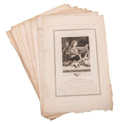 KONVOLUT 25 Stiche nach Gemälden berühmter Maler wie Raphael, Veronese ...