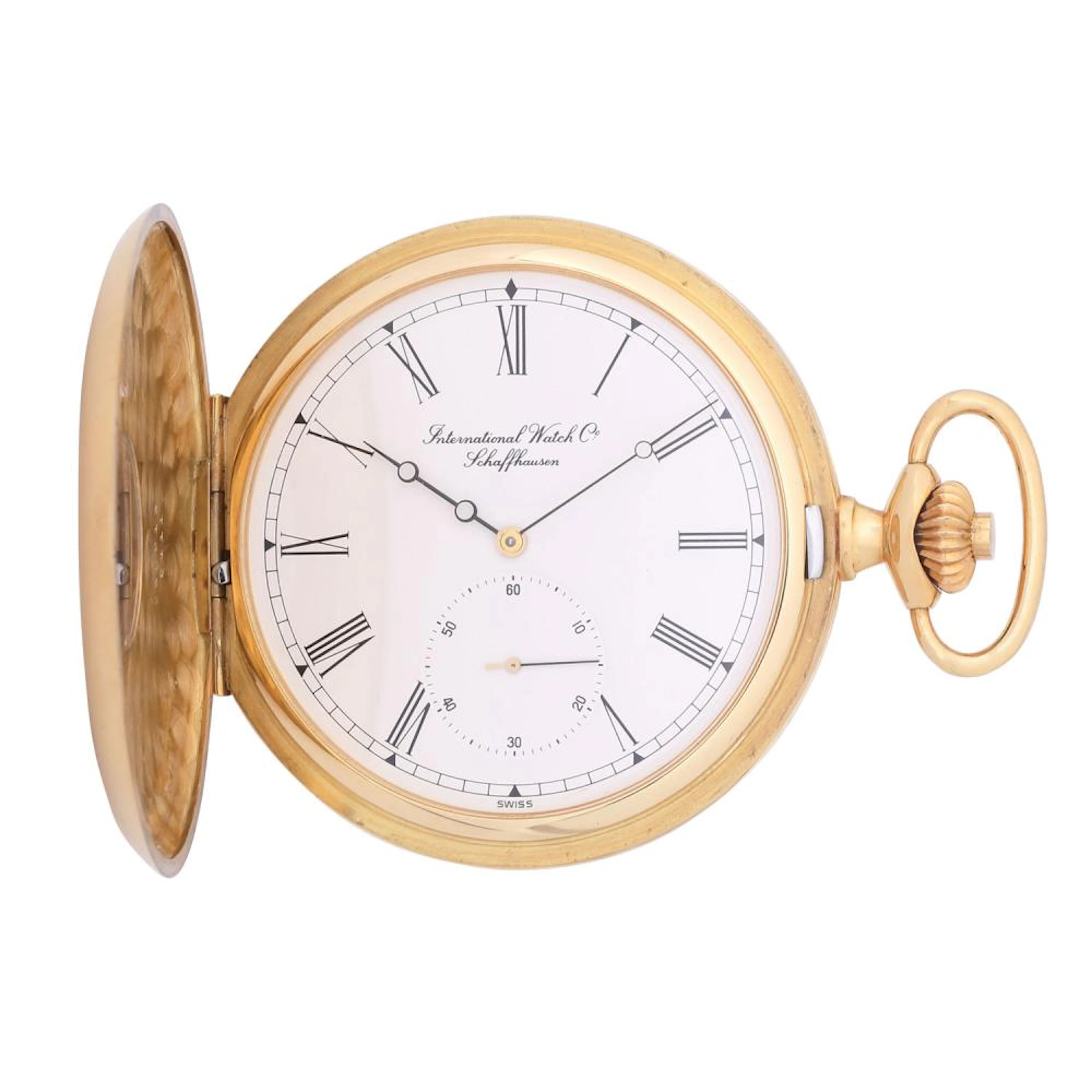 IWC Schaffhausen very rare heavy half-savonette pocket watch