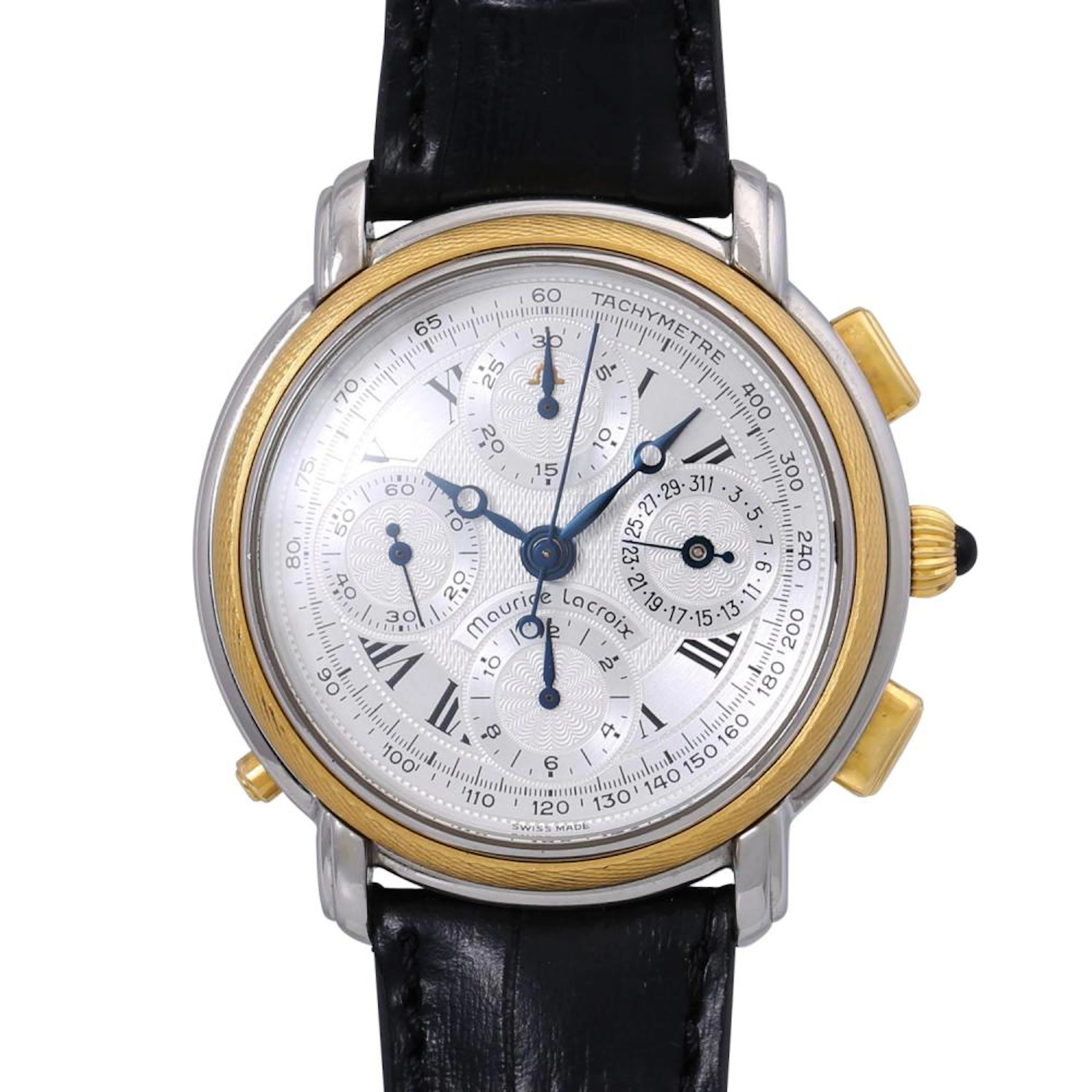 MAURICE LACROIX limited edition Masterpiece Rattrapante men's wrist watch.