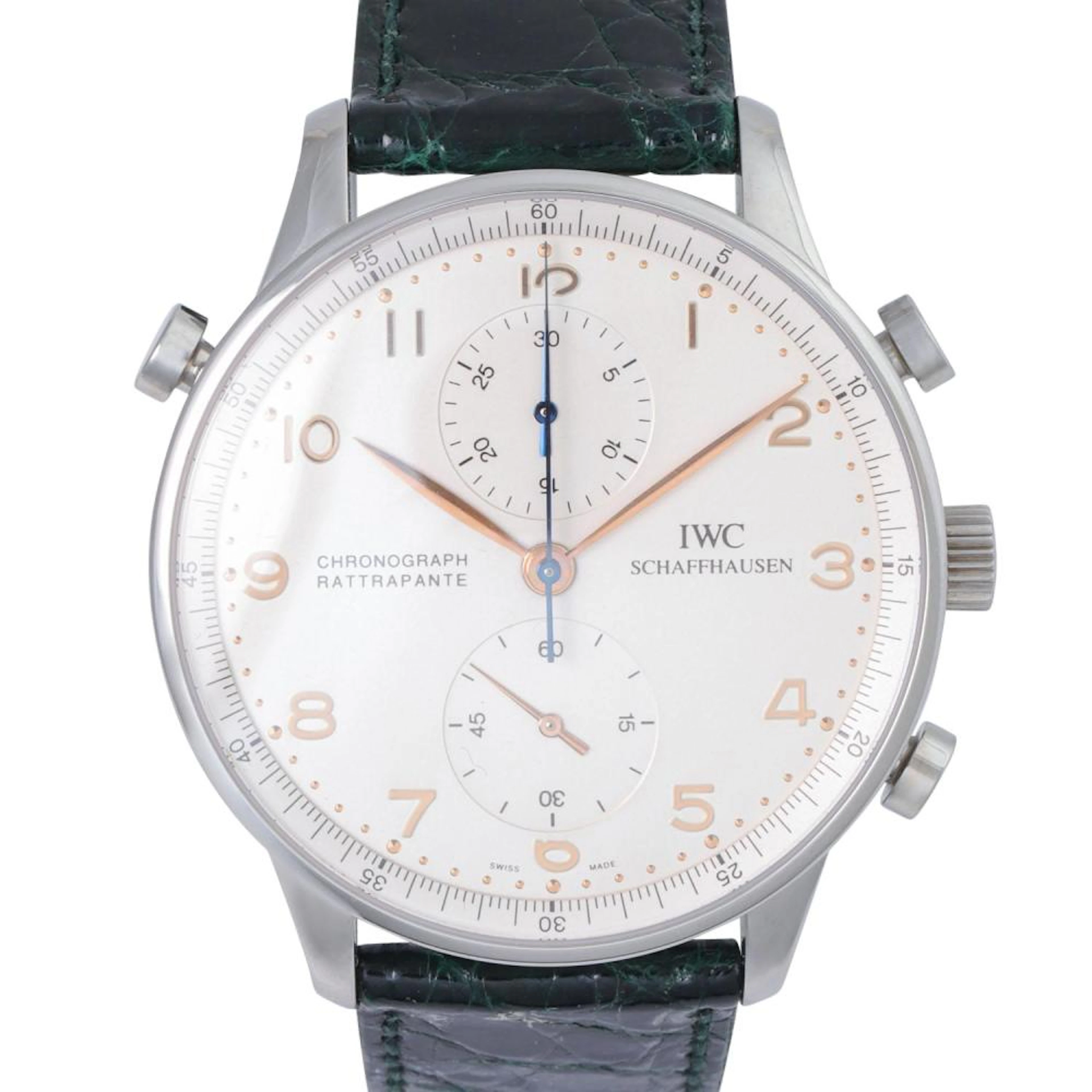IWC Portugieser Chrono-Rattrapante men's wristwatch, ref. 371201. NOS from 1996.