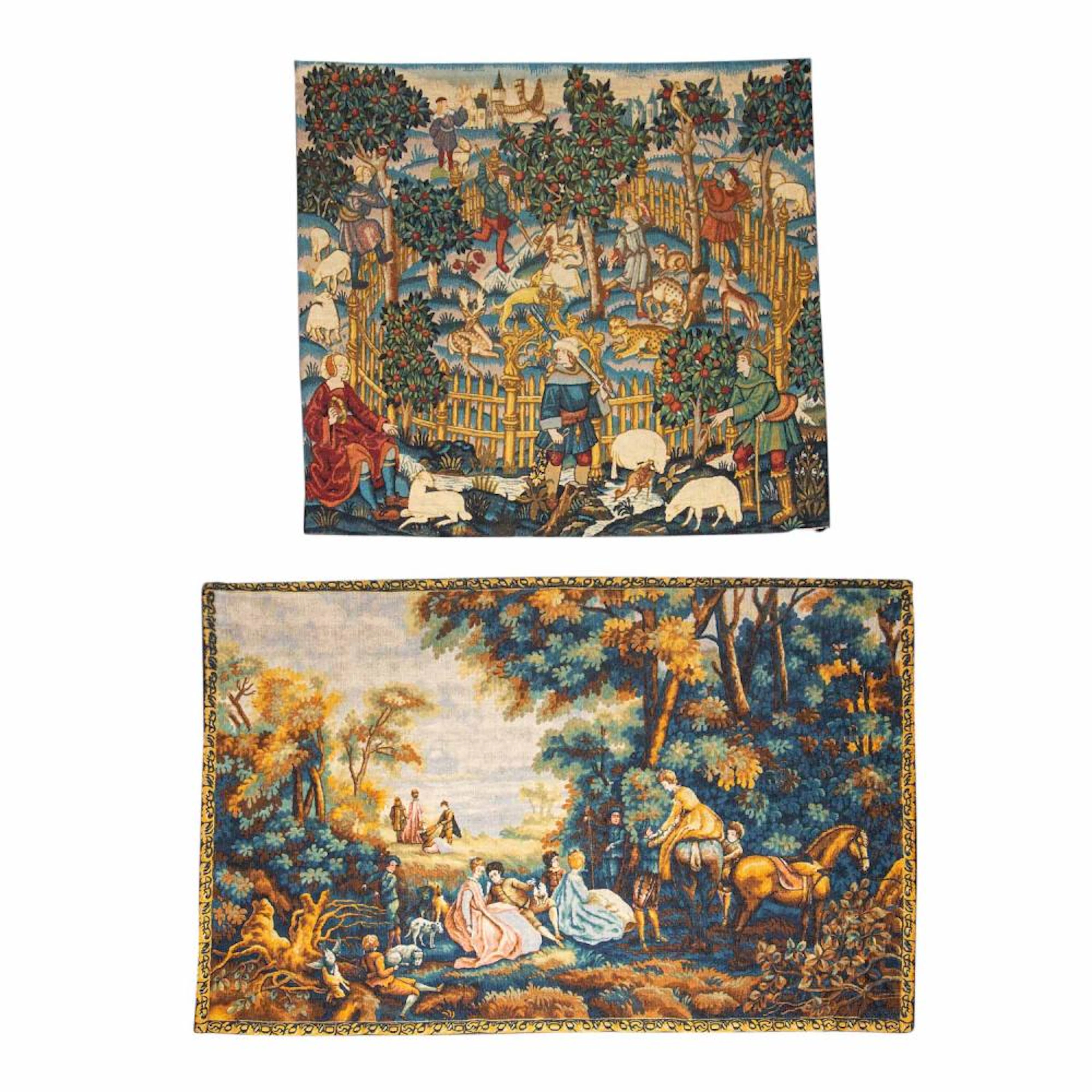 Two decorative tapestries. FRANCE. 20th c.,
