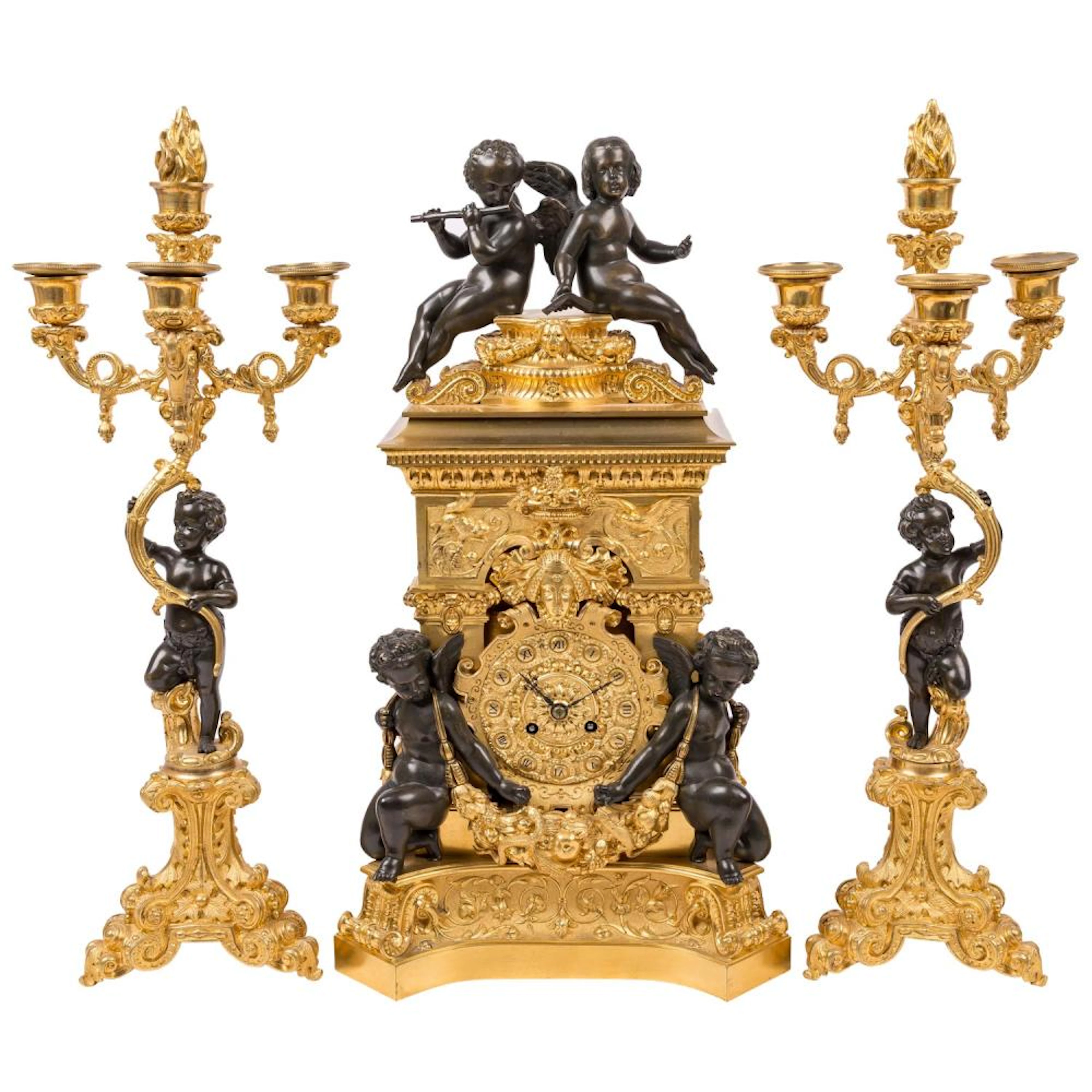 ELABORATE FIREPLACE SET,