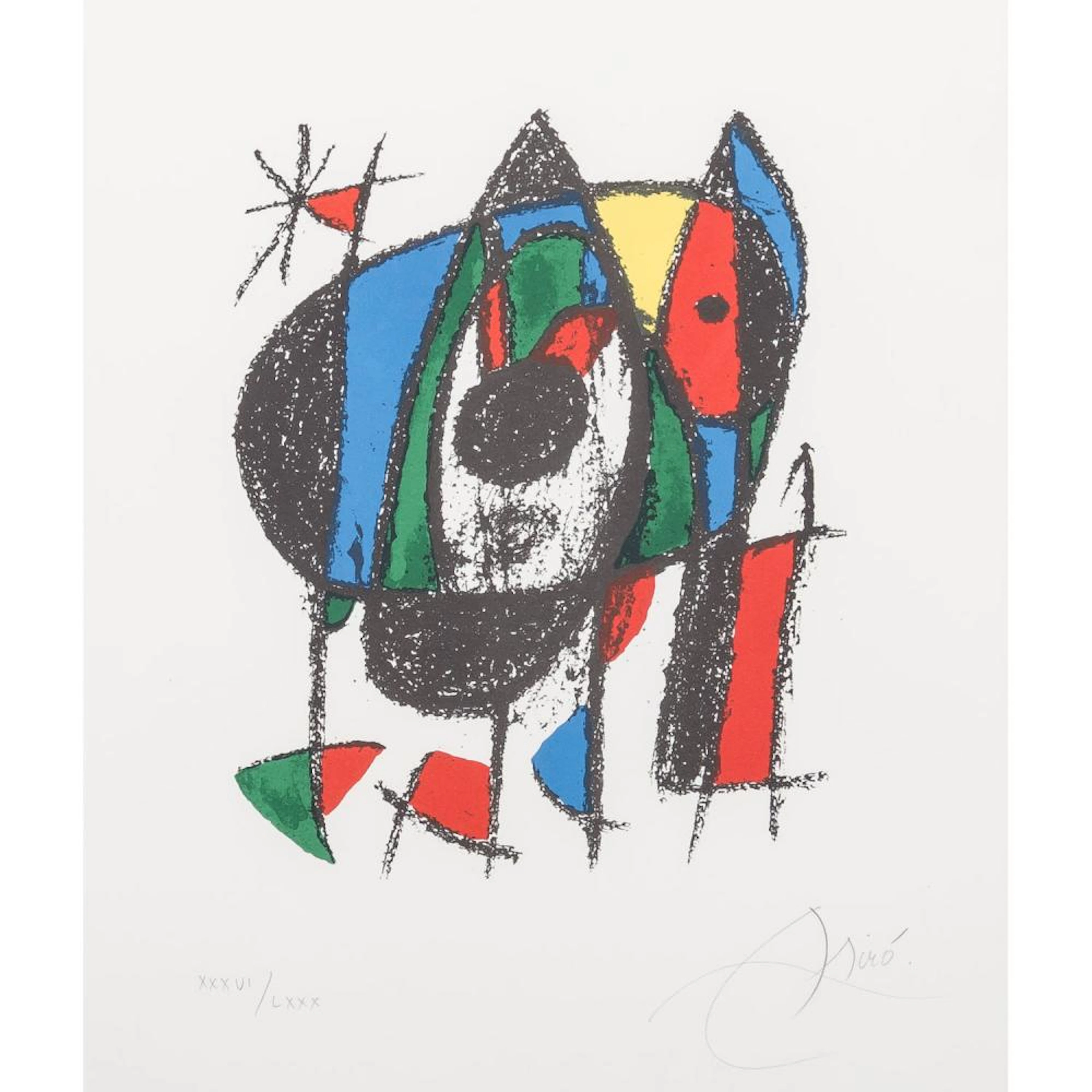 MIRÒ, JOAN (1893-1983) "Lithoraph II, no. V" 1975