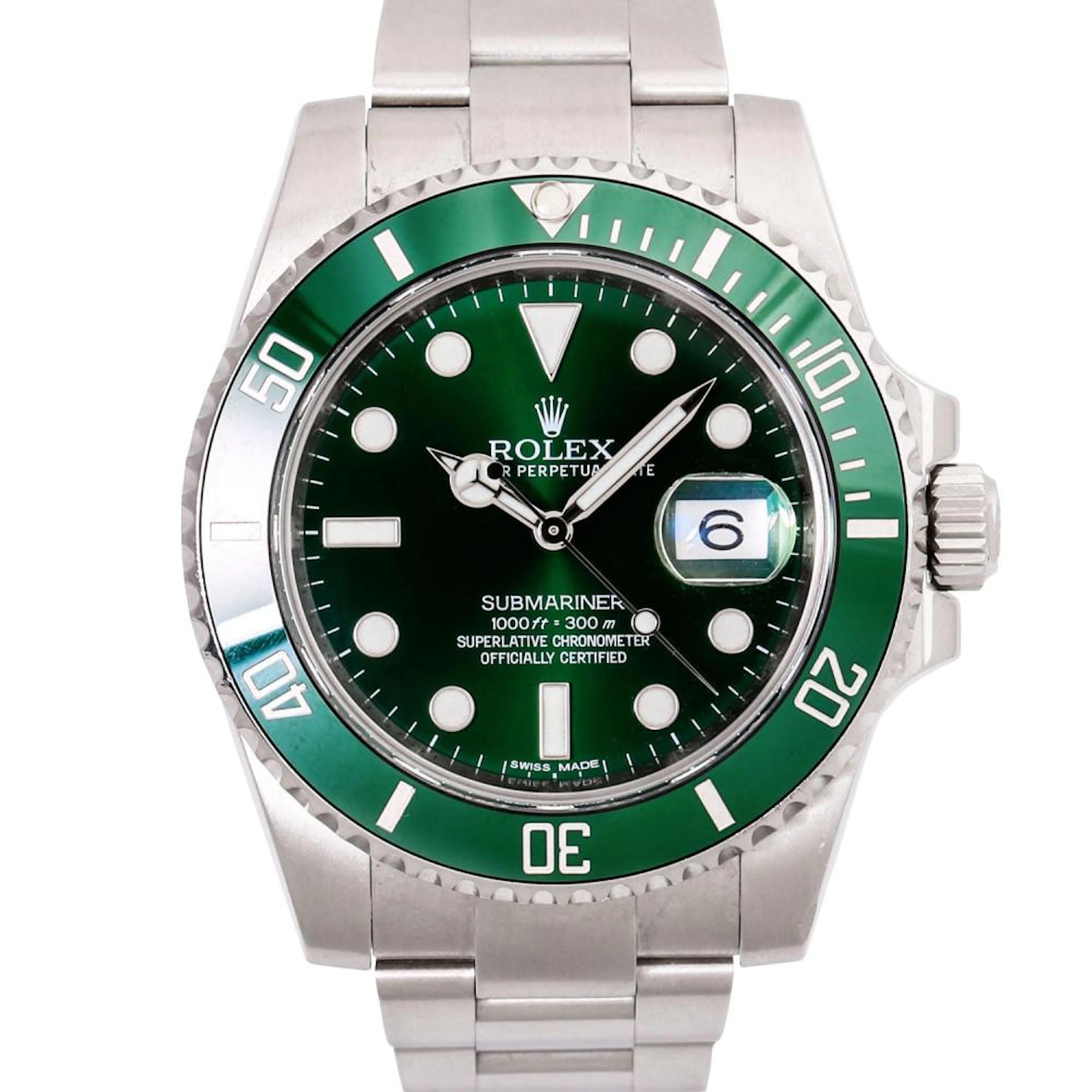 ROLEX Submariner Date 'Hulk'. Men's watch, ref. 116610LV.