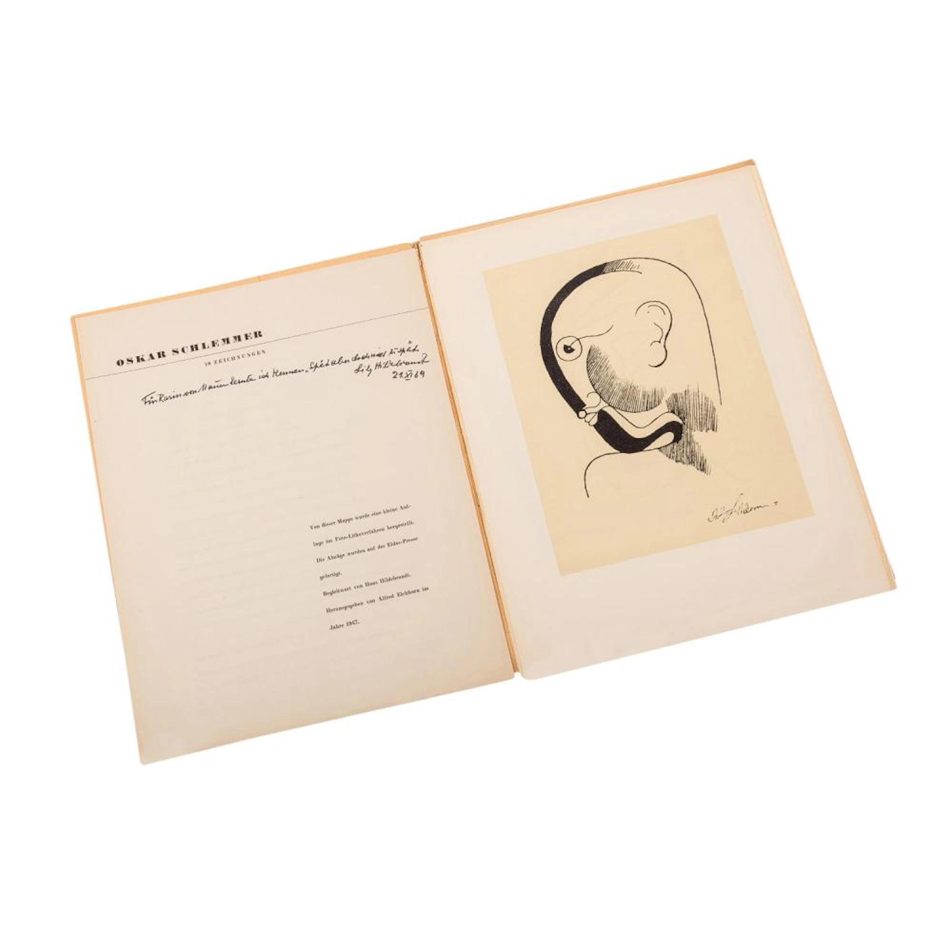 OSKAR SCHLEMMER, 10 drawings, edited by Alfred Eichhorn 1947,