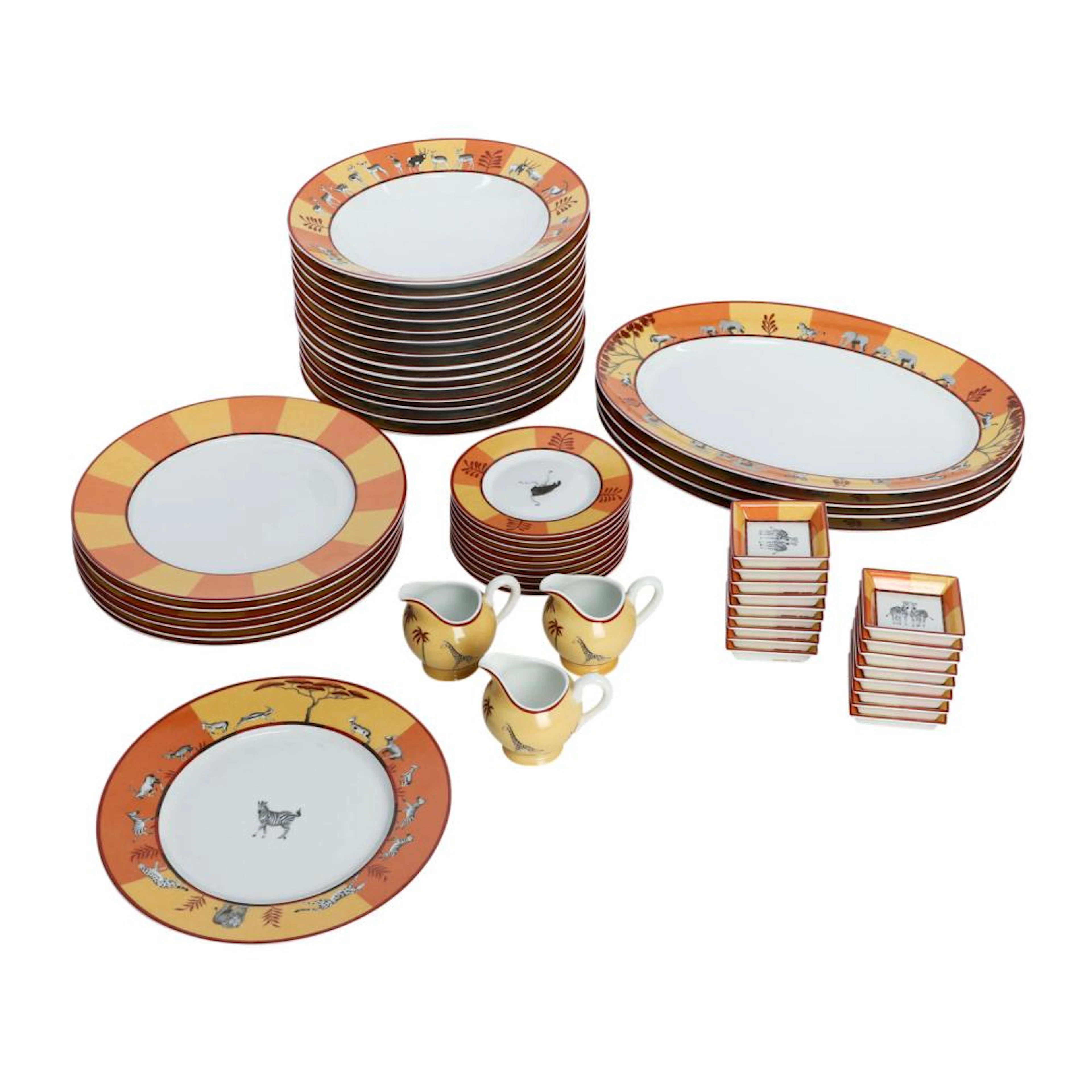 HERMÈS porcelain service "AFRICA".