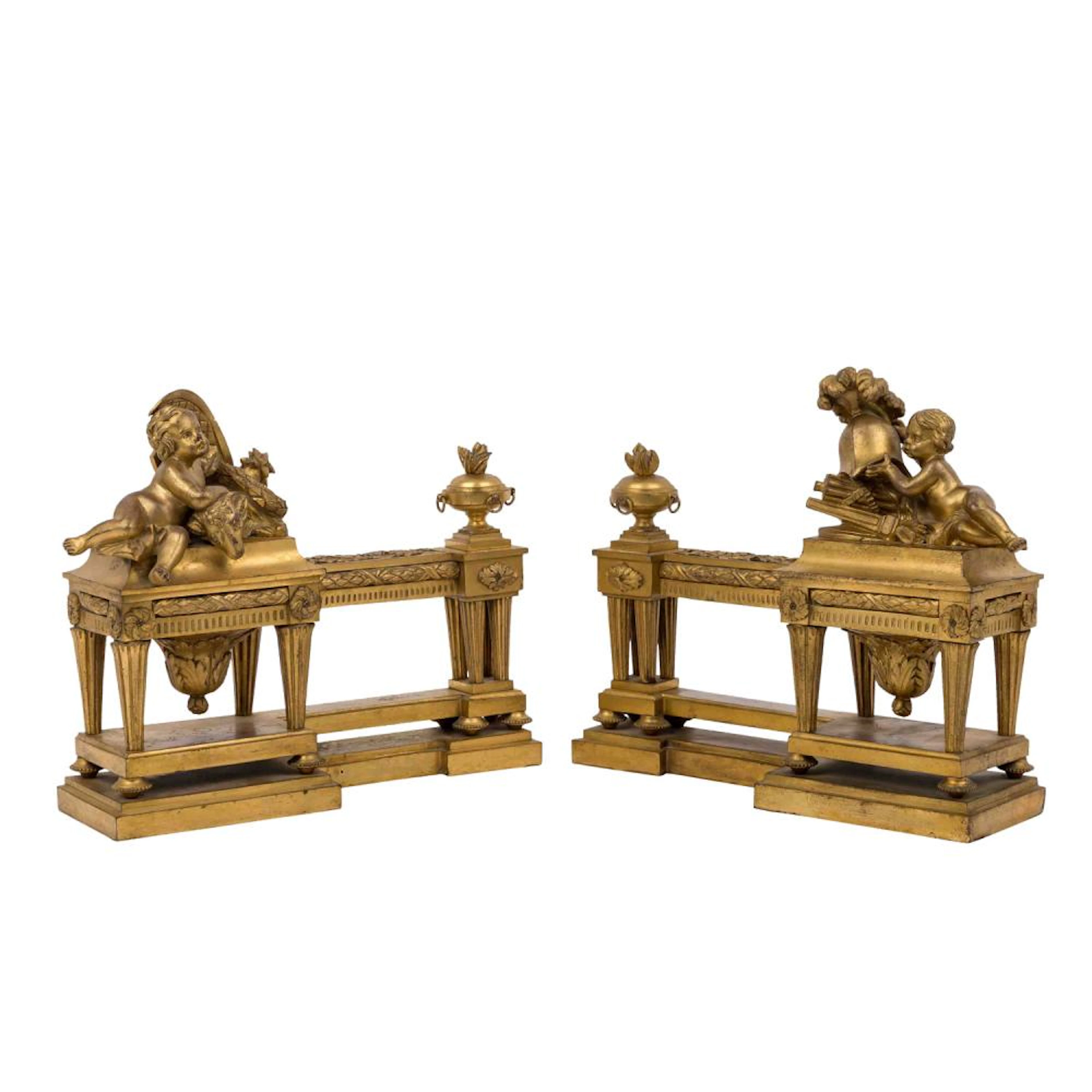 PAIR OF LOUIS XVI CHIMNEY POTS
