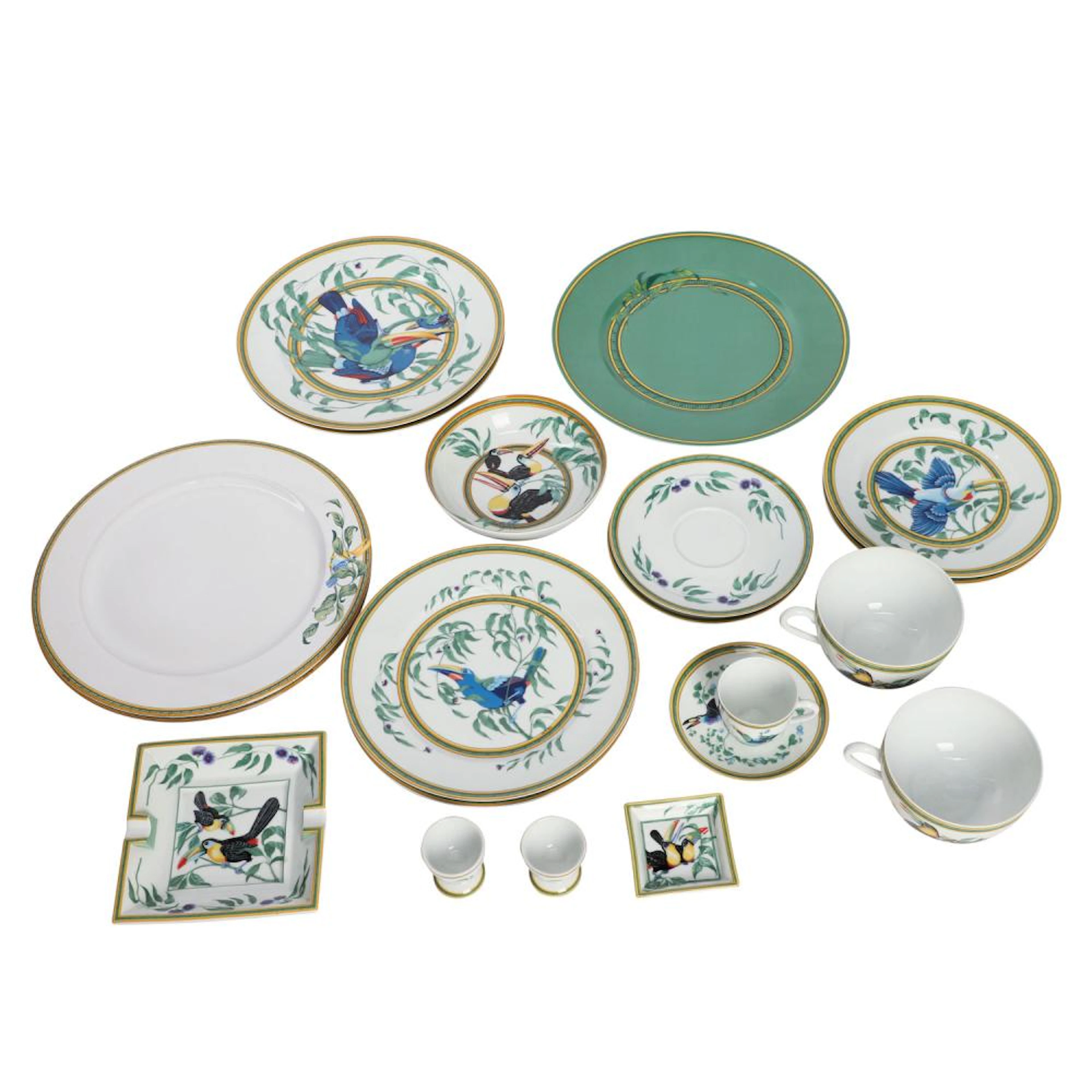 HERMÈS Service "TOUCANS",