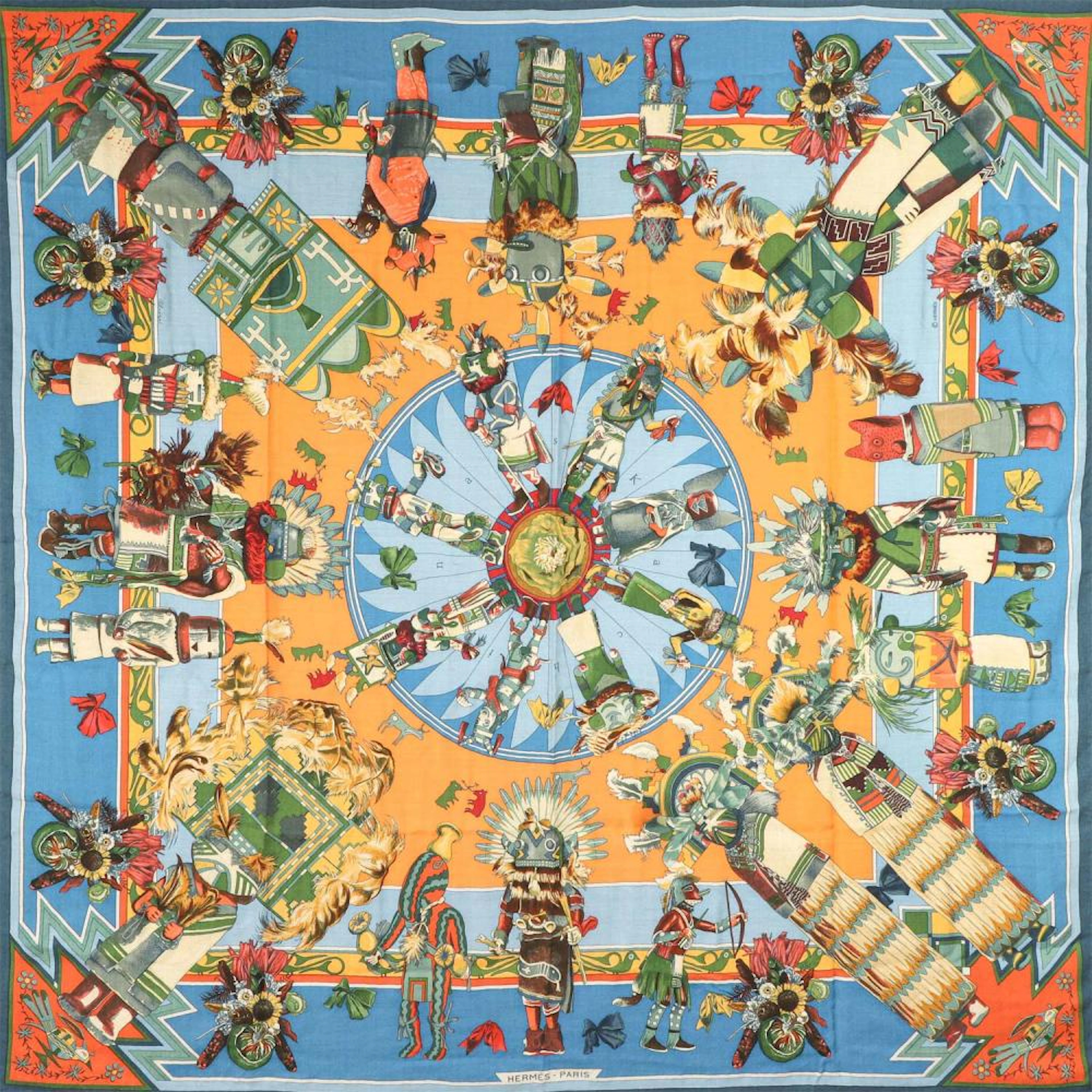 HERMÈS Foulard "KACHINAS",