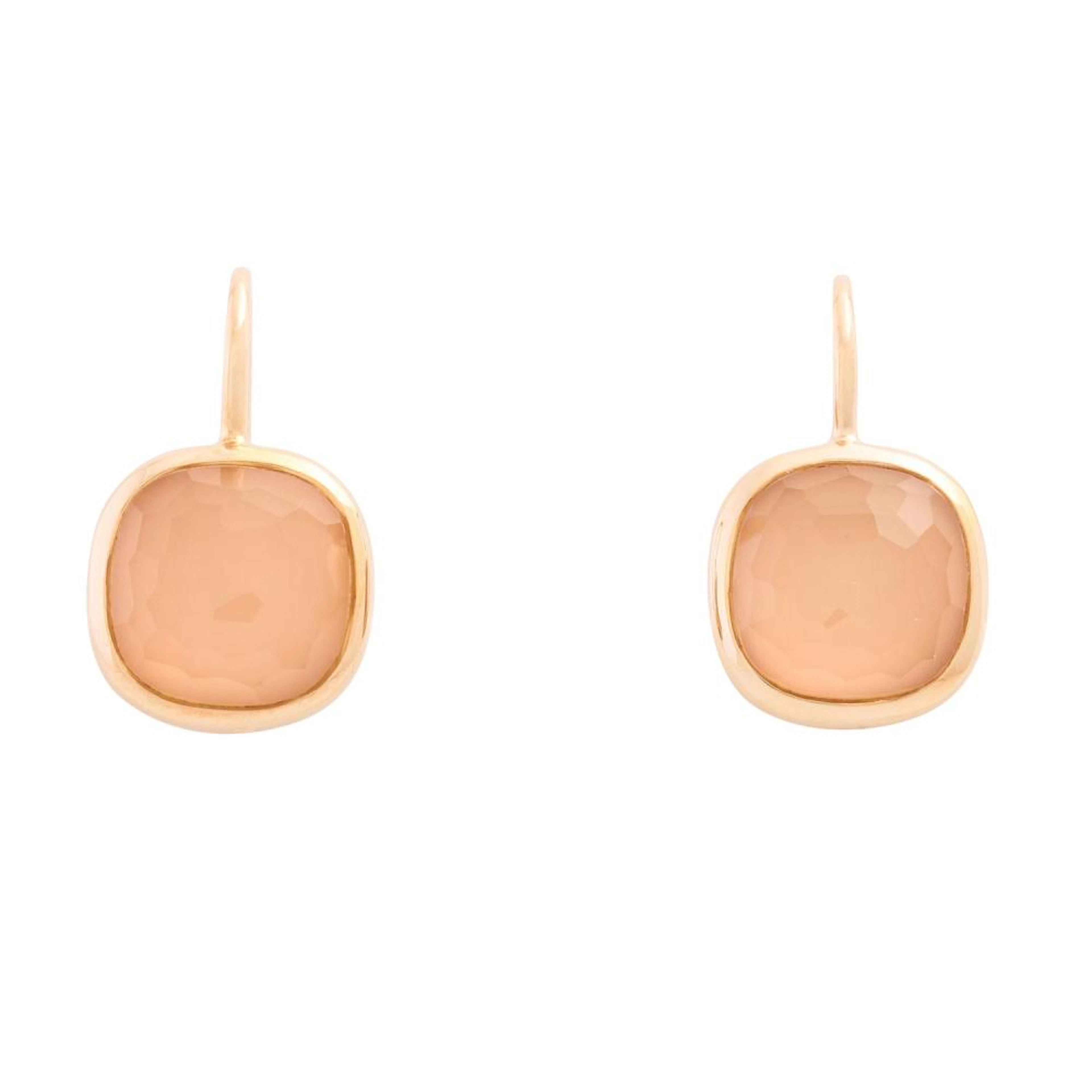 POMELLATO earrings "Cipria" with faceted rose quartz,